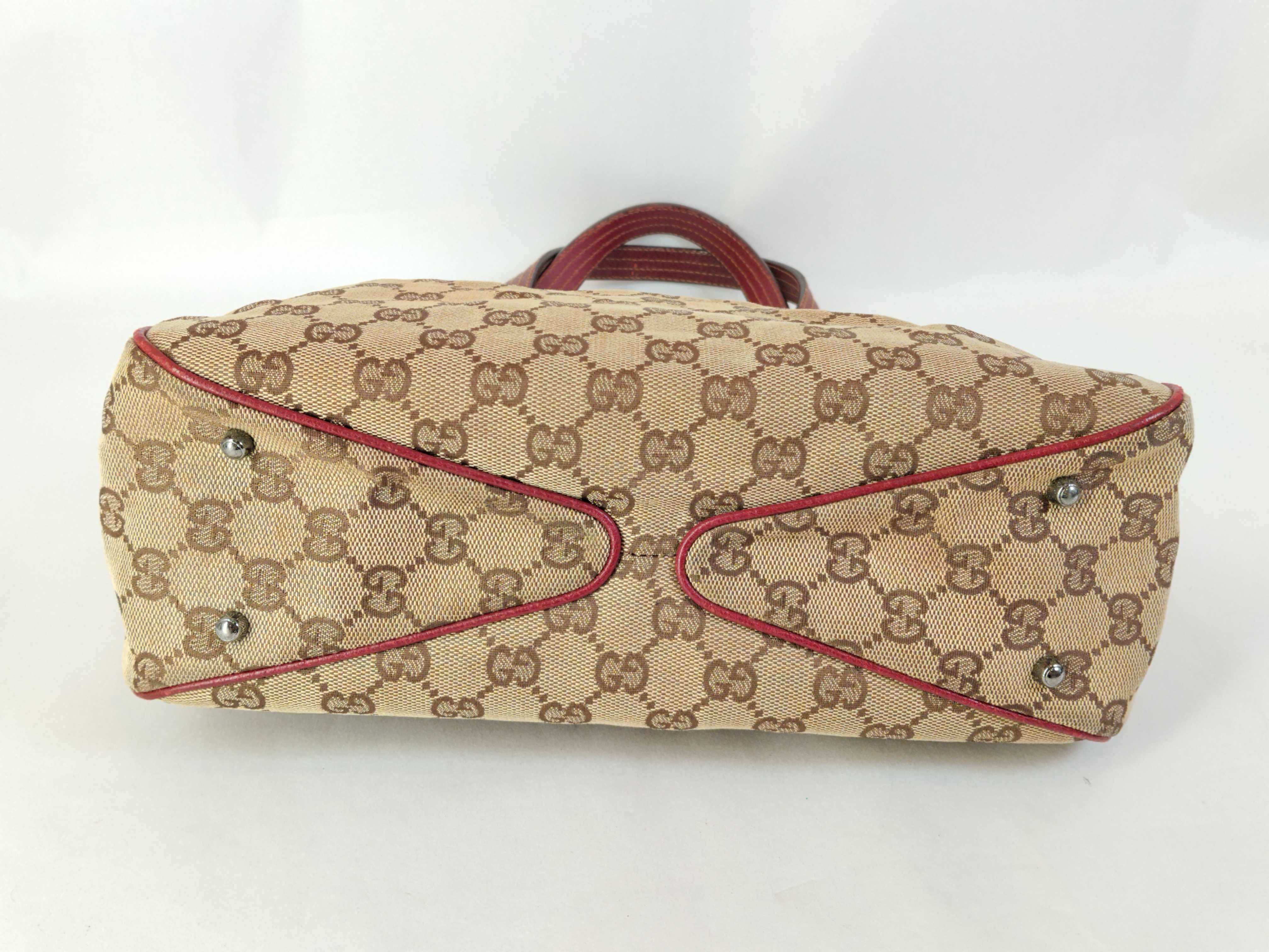 GG Canvas Tote Bag, Gucci Handbag, Tote Bag, GG Canvas Leather, Beige Tote Bag — view 8