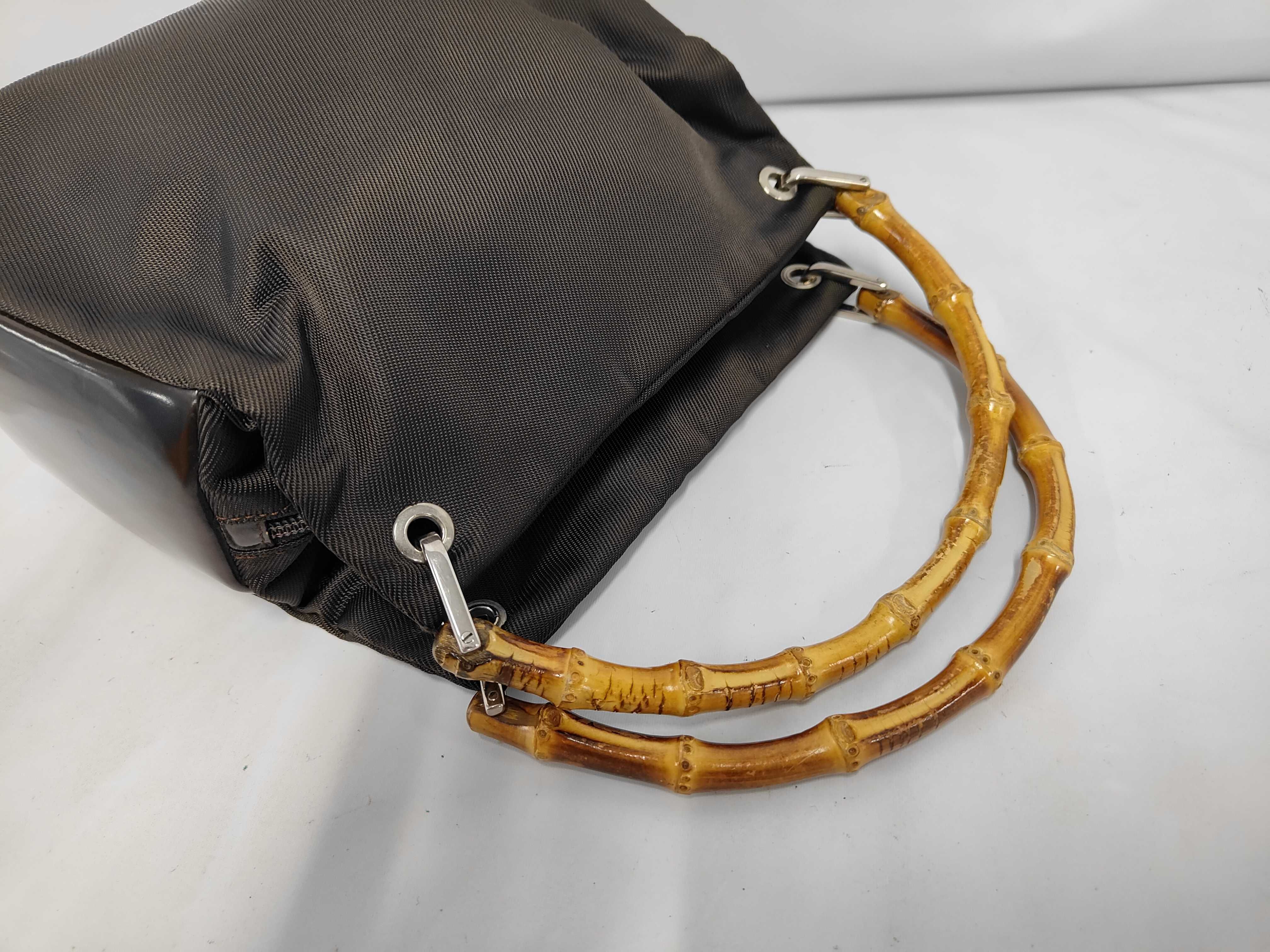 bag with brown bamboo handles. — view 5