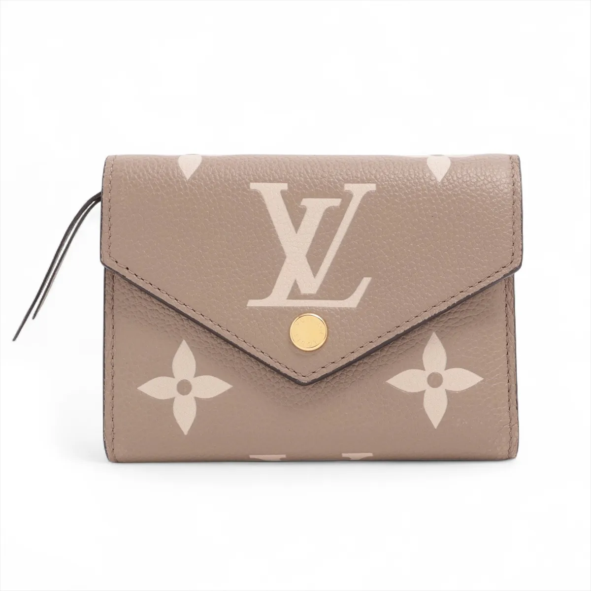 Bicolor Monogram Empreinte Portefeuille Victorine M81861 Tourtrell Crème Compact Wallet (RFID detected)