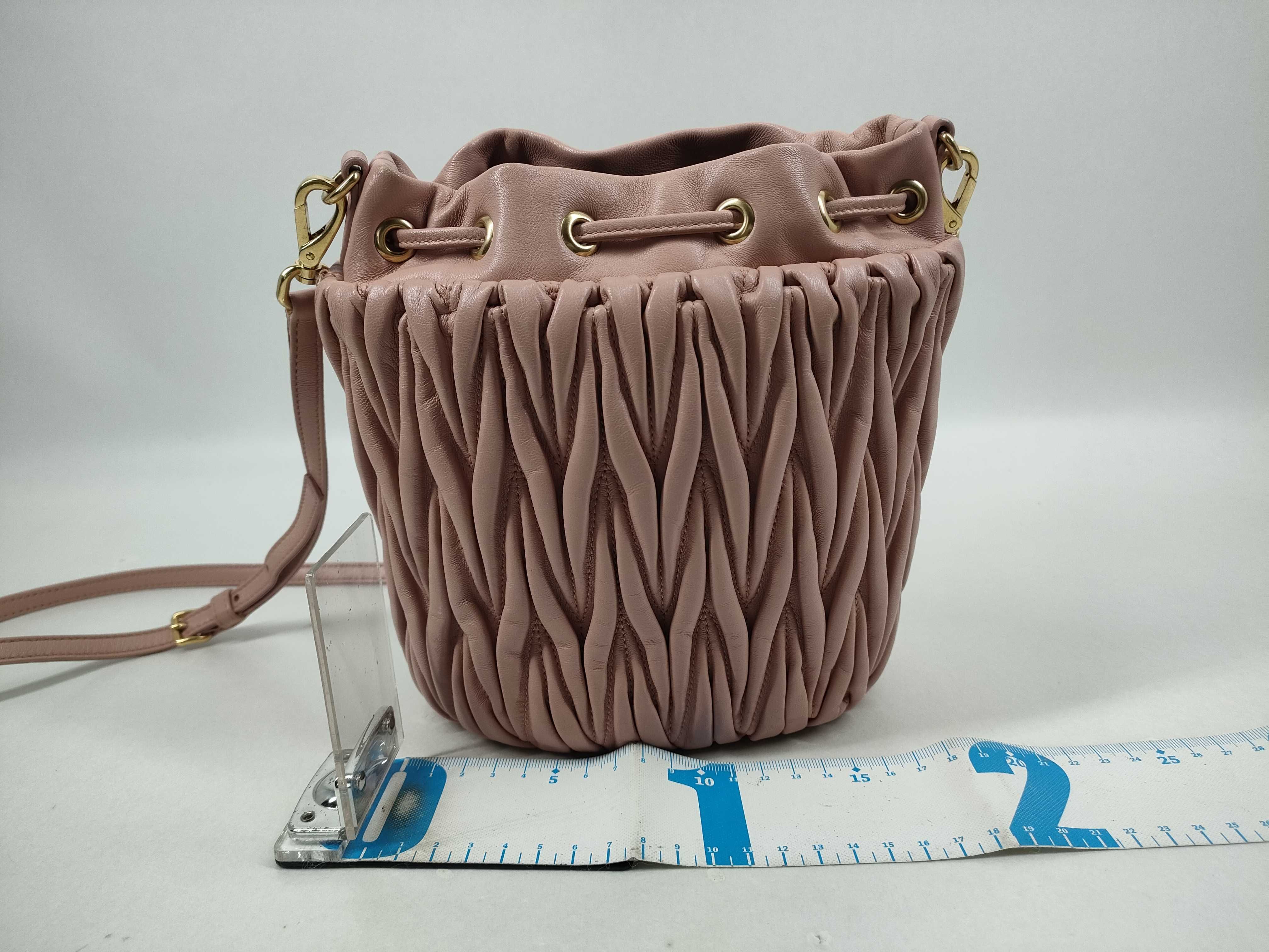 Matelassé Leather Bucket Bag — view 2