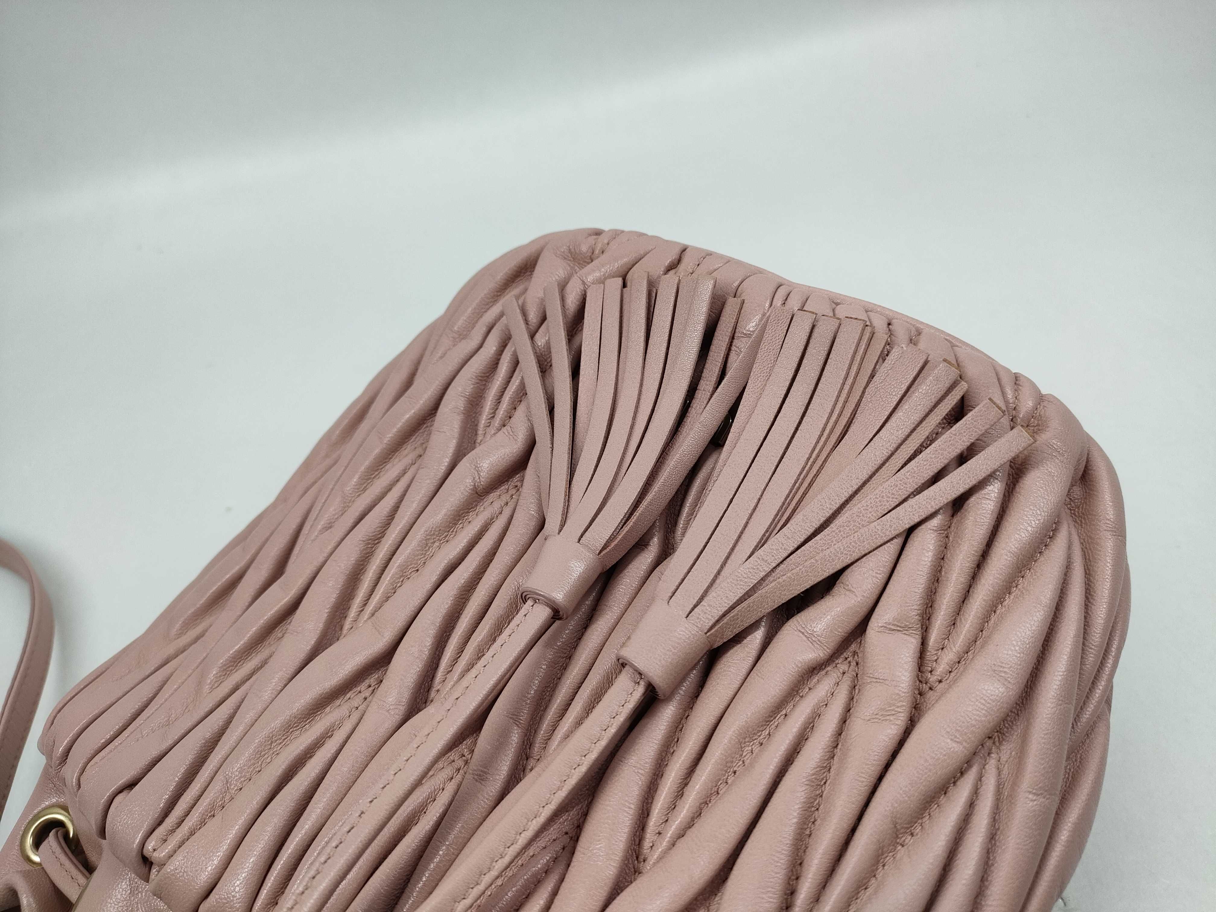 Matelassé Leather Bucket Bag — view 9