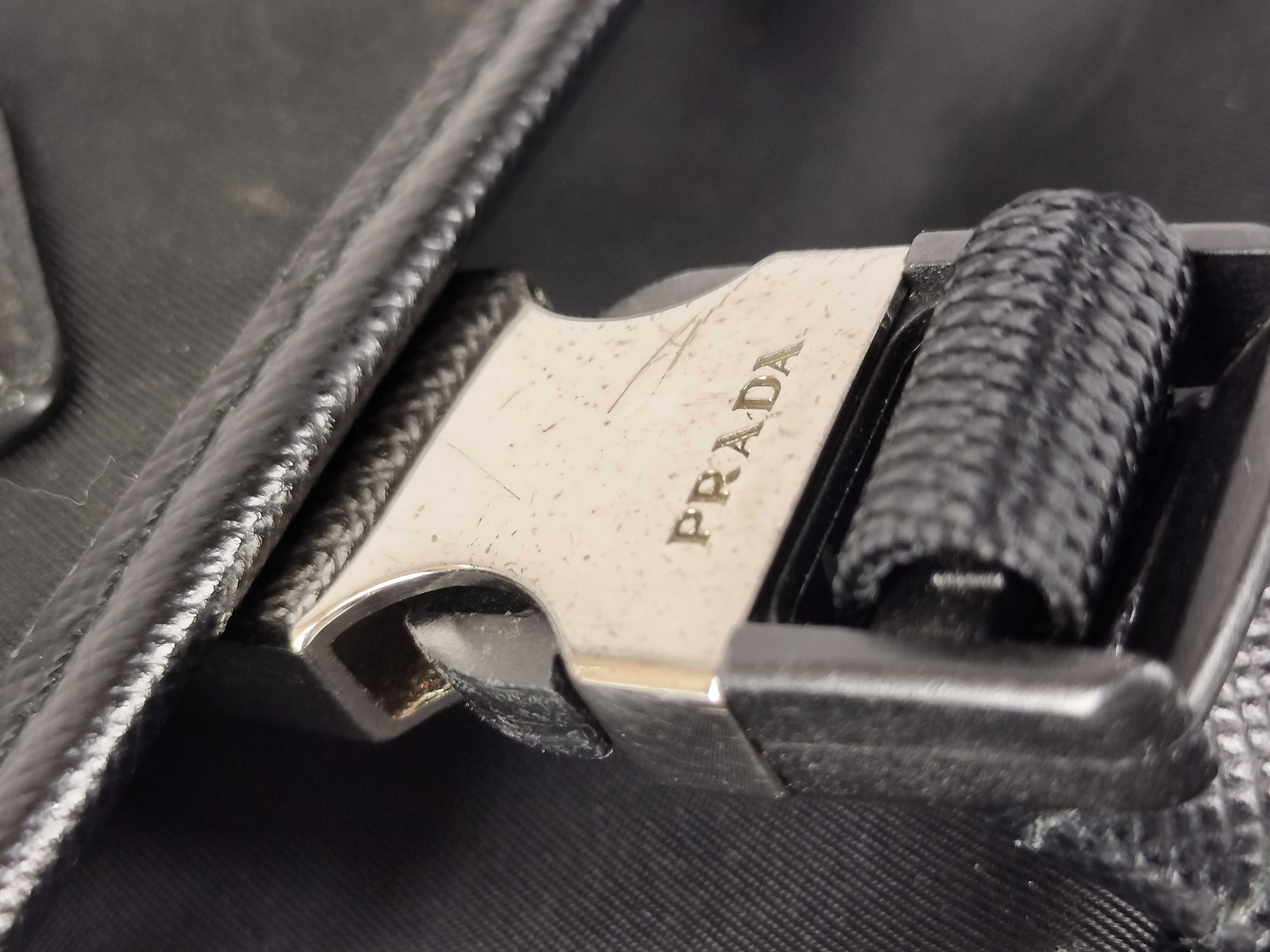 Nylon Prada Pocono Shoulder Bag, Black — view 13