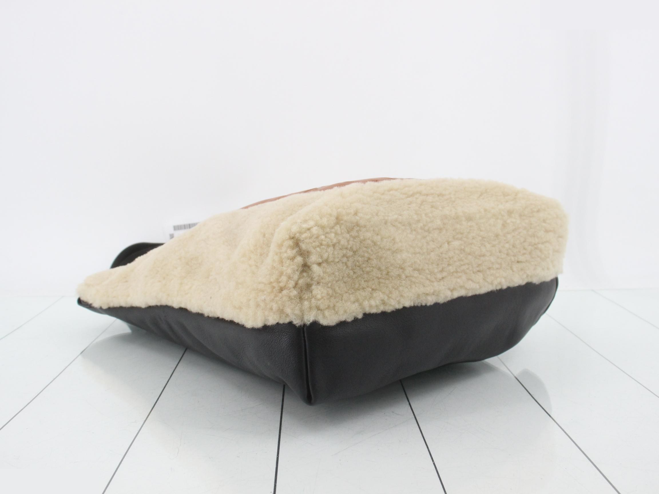 Anagram Shearling Leather Tote Bag — view 5