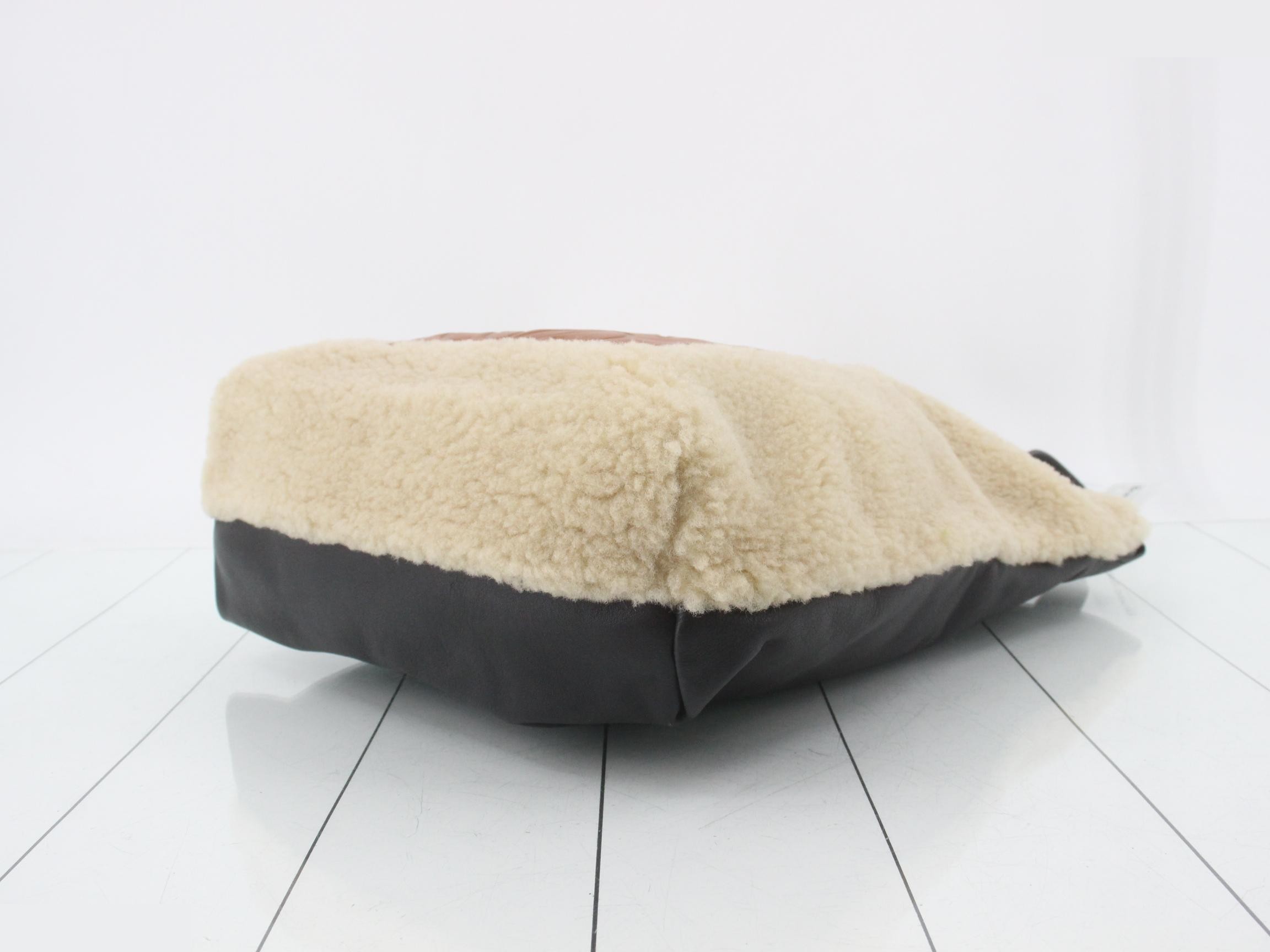 Anagram Shearling Leather Tote Bag — view 6