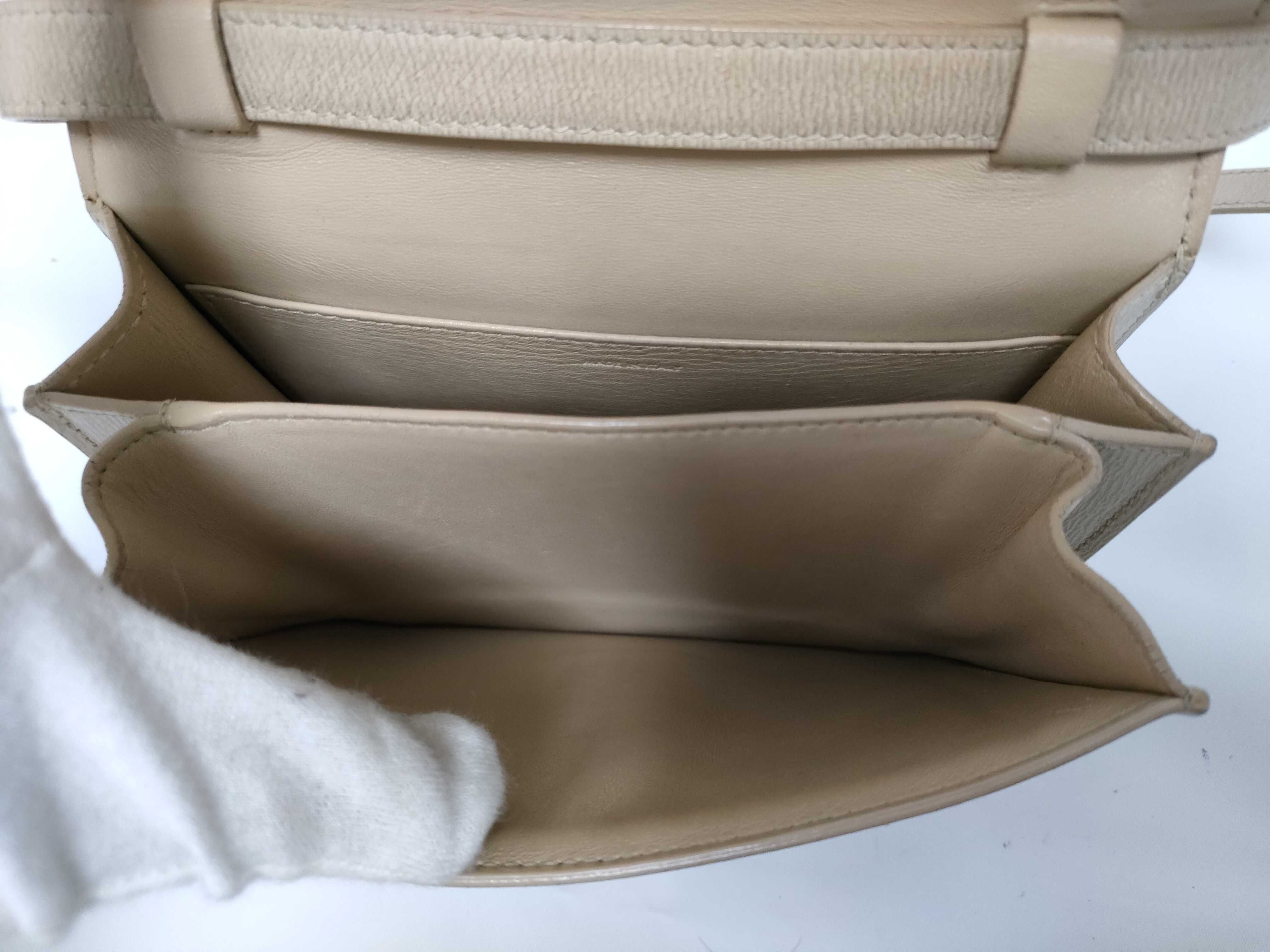 Classic Box Linen Color Calf Leather Small Shoulder Bag — view 9