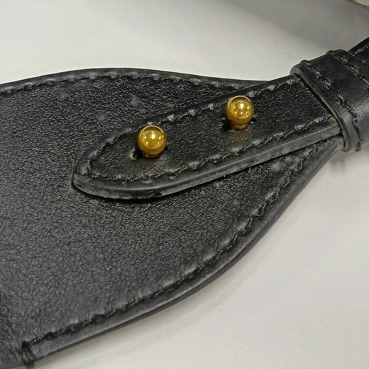 Saddle Canvas x Leather 2-Way Handbag, Navy — view 15