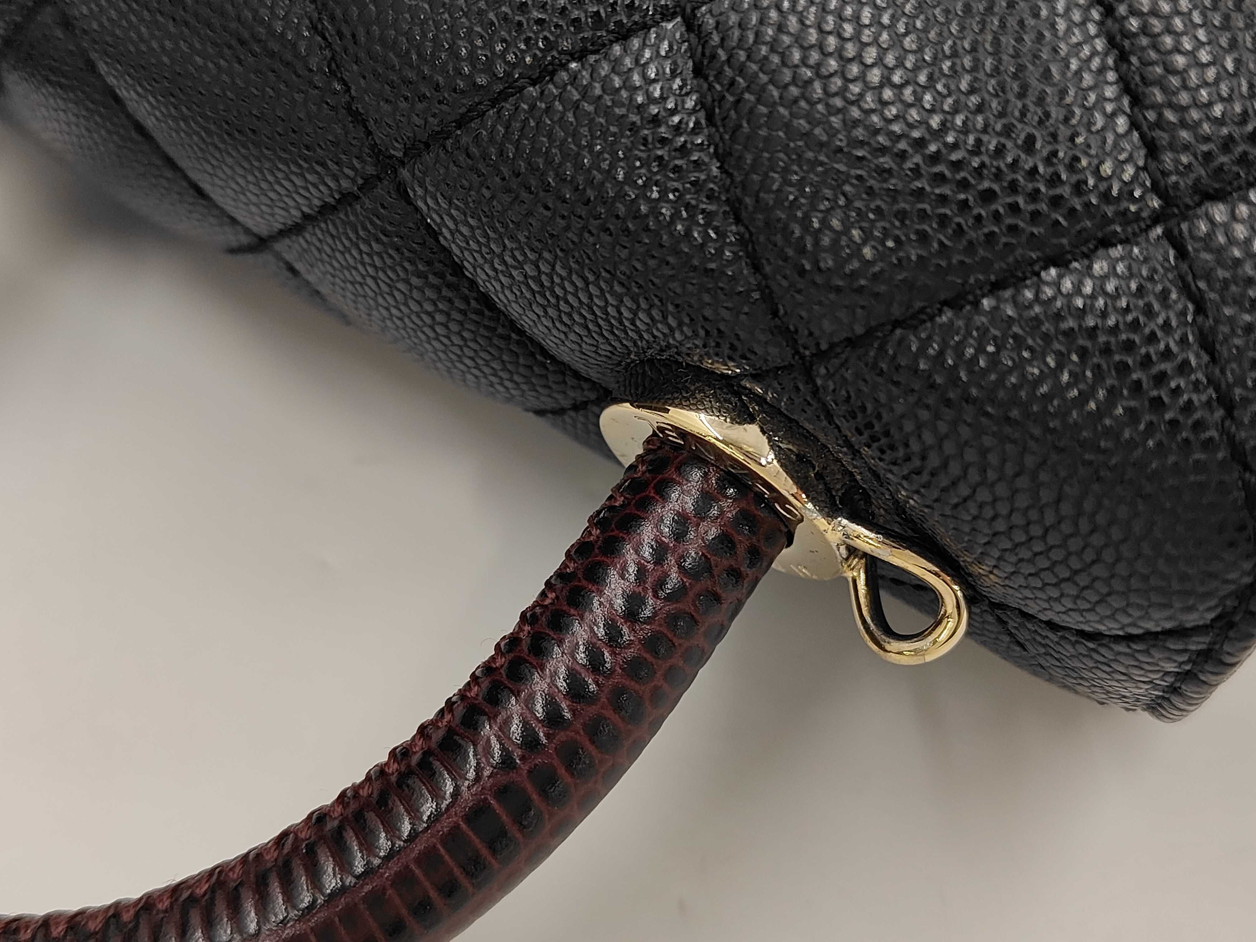 Coco Handle Matelassé Handbag, Caviar Leather Shoulder Bag — view 7