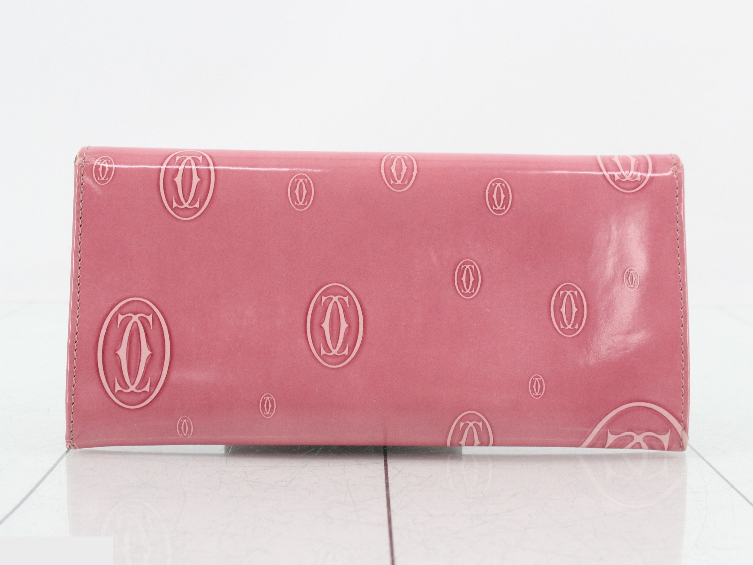 Happy Birthday Enamel Bi-fold Long Wallet (Pink) — view 2