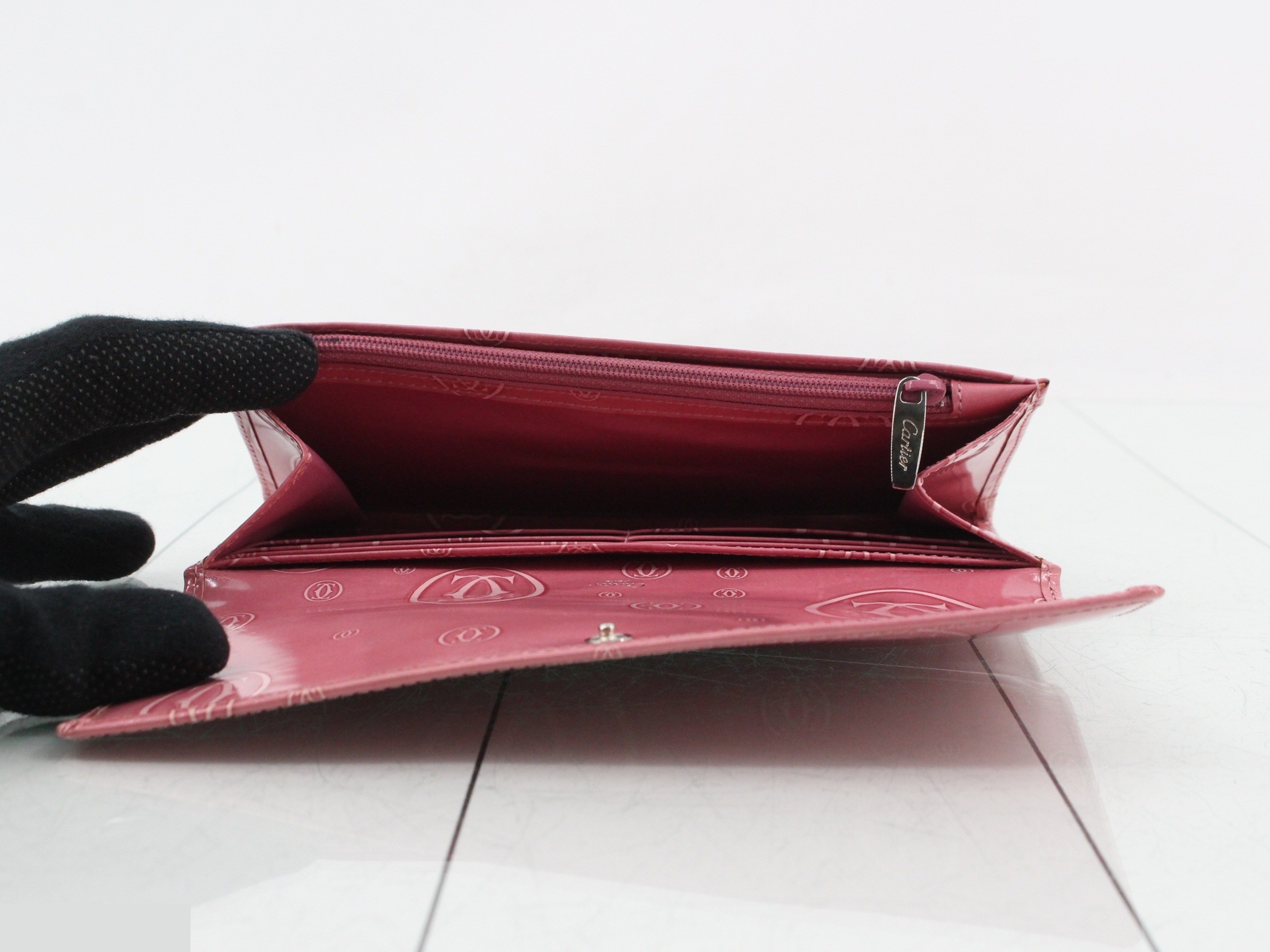 Happy Birthday Enamel Bi-fold Long Wallet (Pink) — view 4