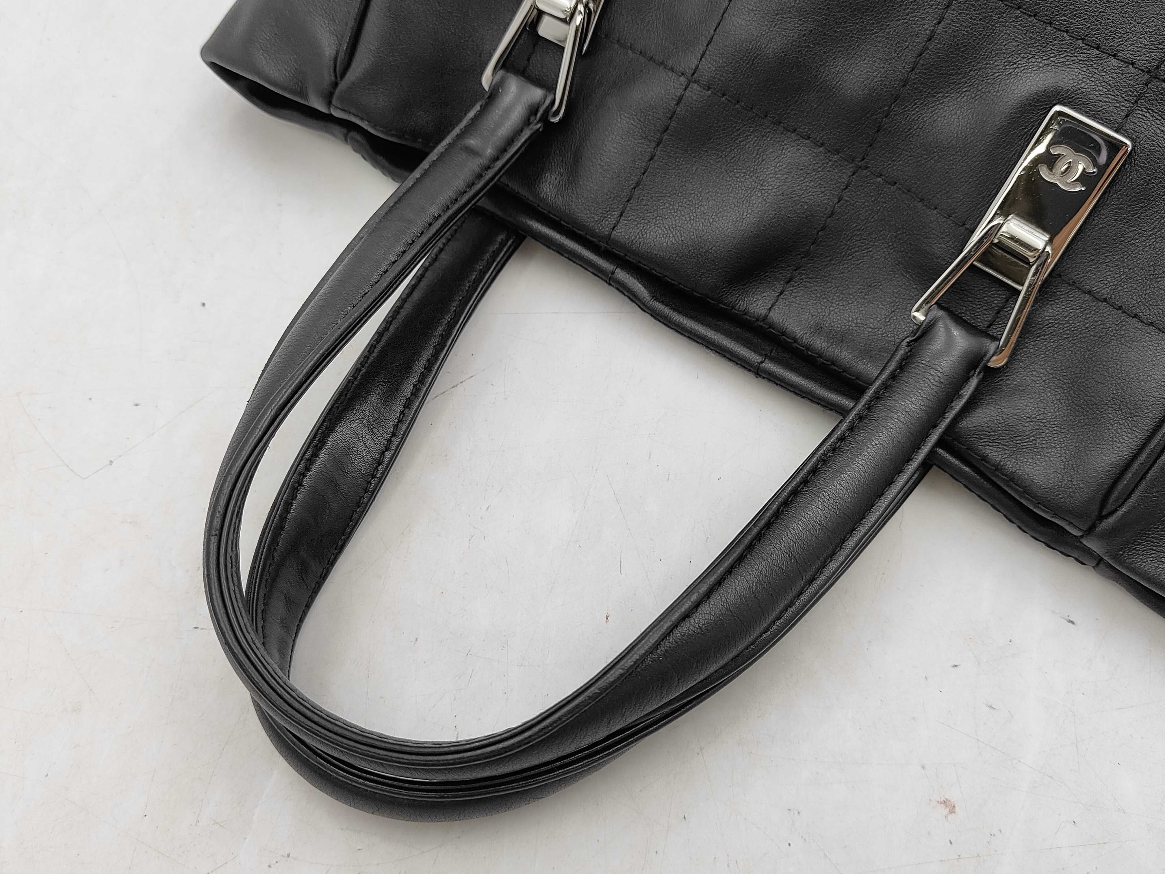 Chocolate Bar Leather Tote Bag — view 3