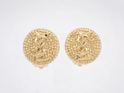Earrings with YSL logo