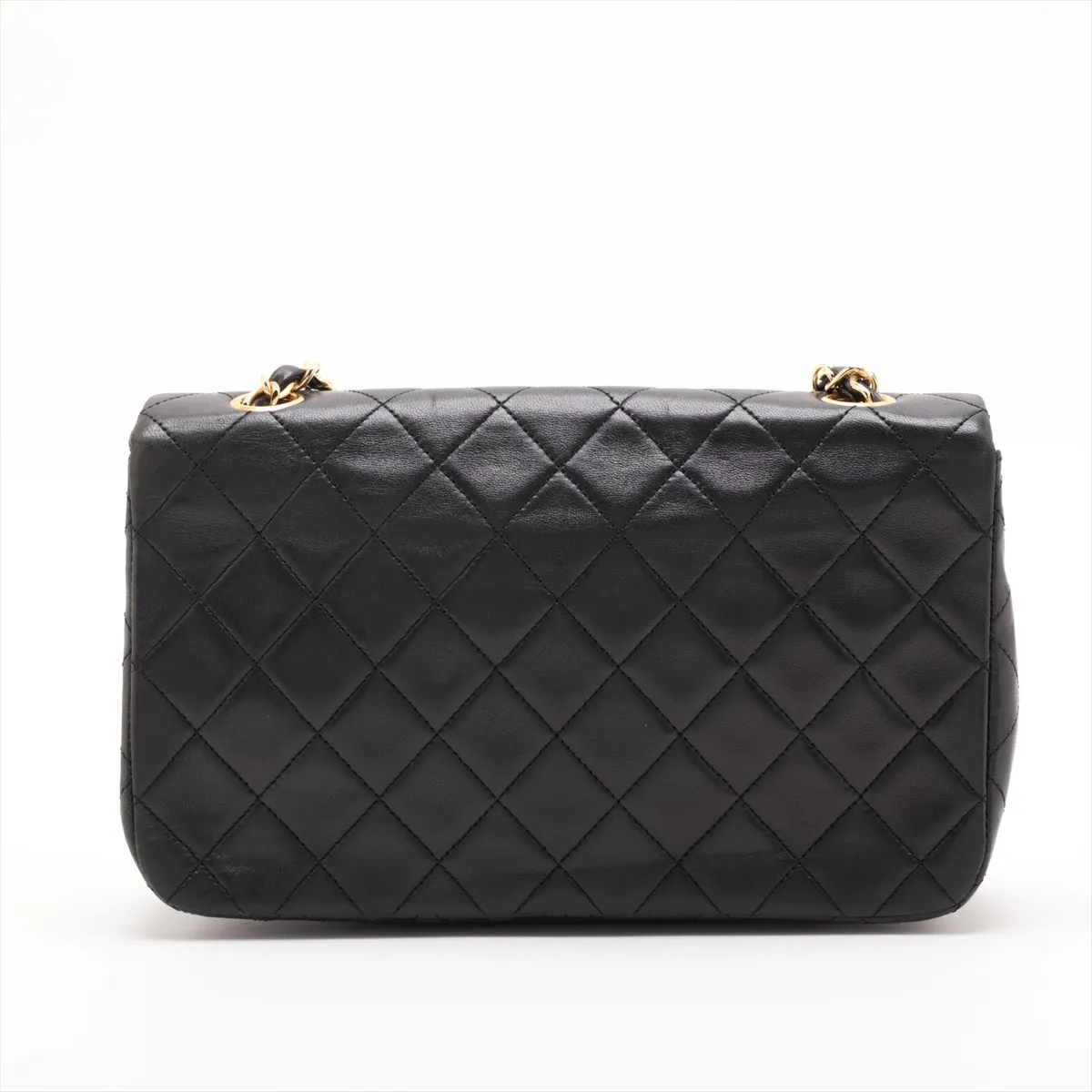 Matelassé Lambskin Single Flap Single Chain Bag, Black with Gold Hardware, Item No. 1383346 (Serial Number 1) — view 2