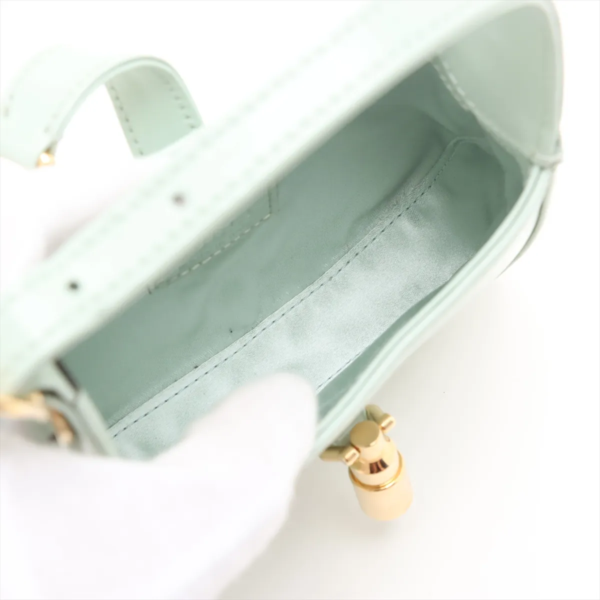 Jackie 1961 Nano Bag Leather 2WAY Handbag Green 760249 — view 8
