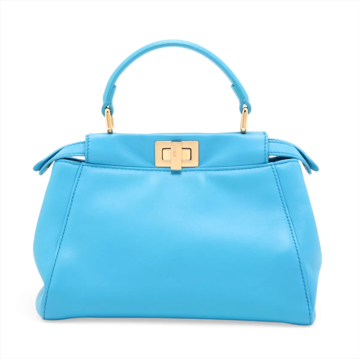 Mini Peekaboo 8BN244 Leather 2-Way Handbag, Blue — view 2