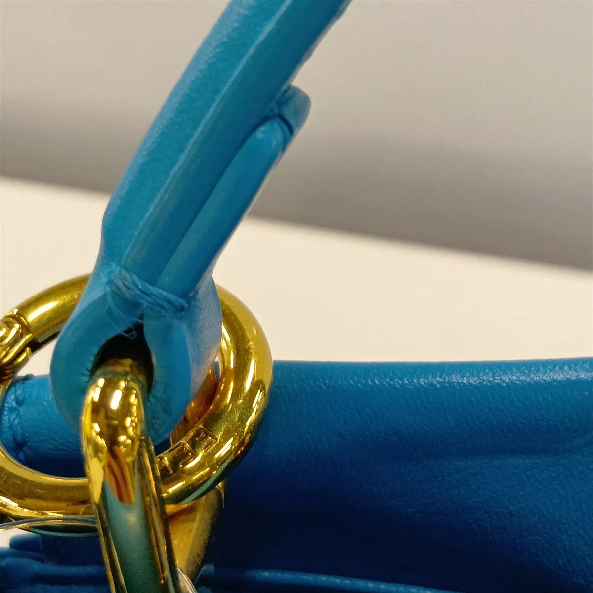 Mini Peekaboo 8BN244 Leather 2-Way Handbag, Blue — view 13