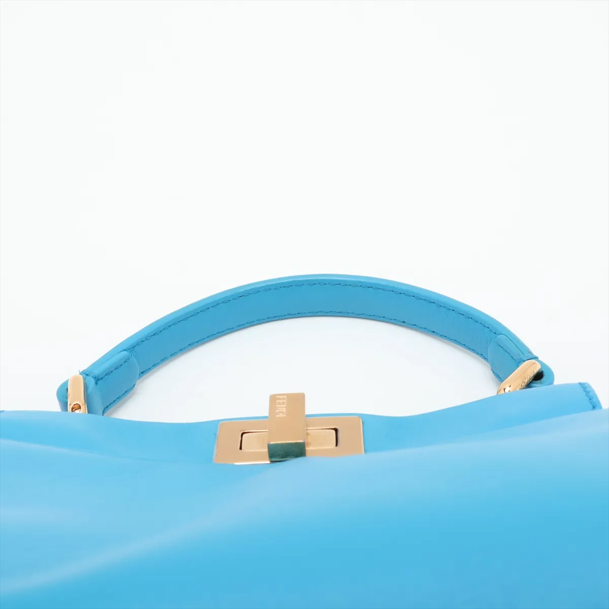 Mini Peekaboo 8BN244 Leather 2-Way Handbag, Blue — view 6