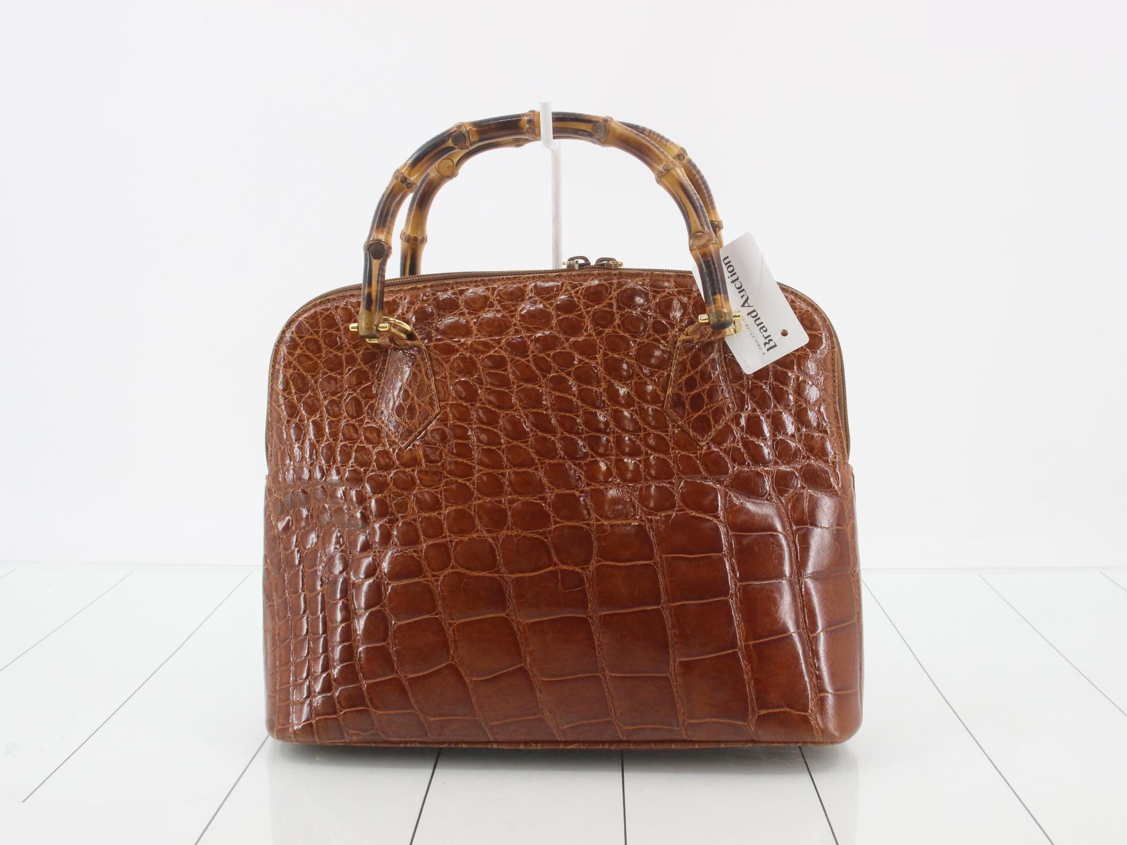 Crocodile Bamboo Handbag — view 2