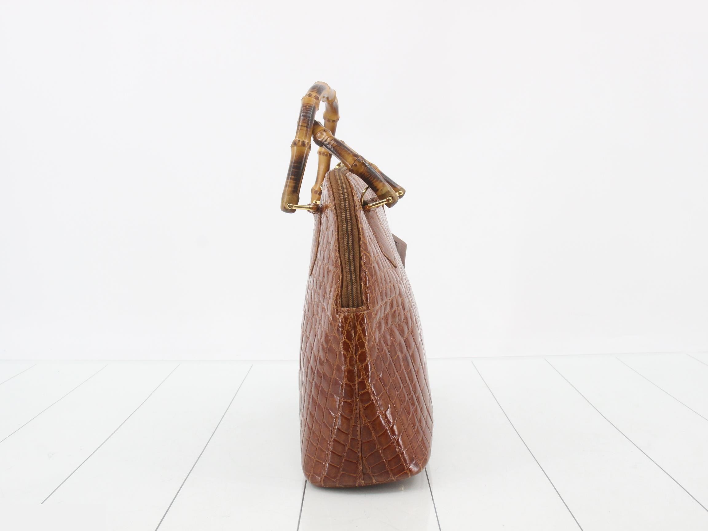 Crocodile Bamboo Handbag — view 3