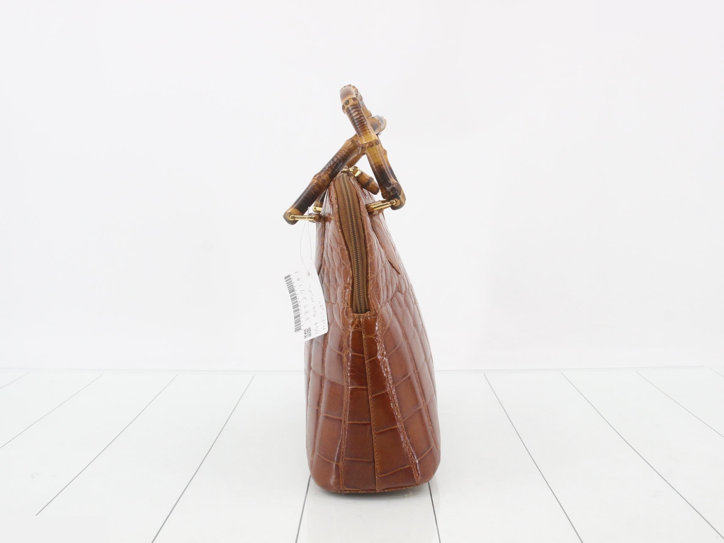 Crocodile Bamboo Handbag — view 4