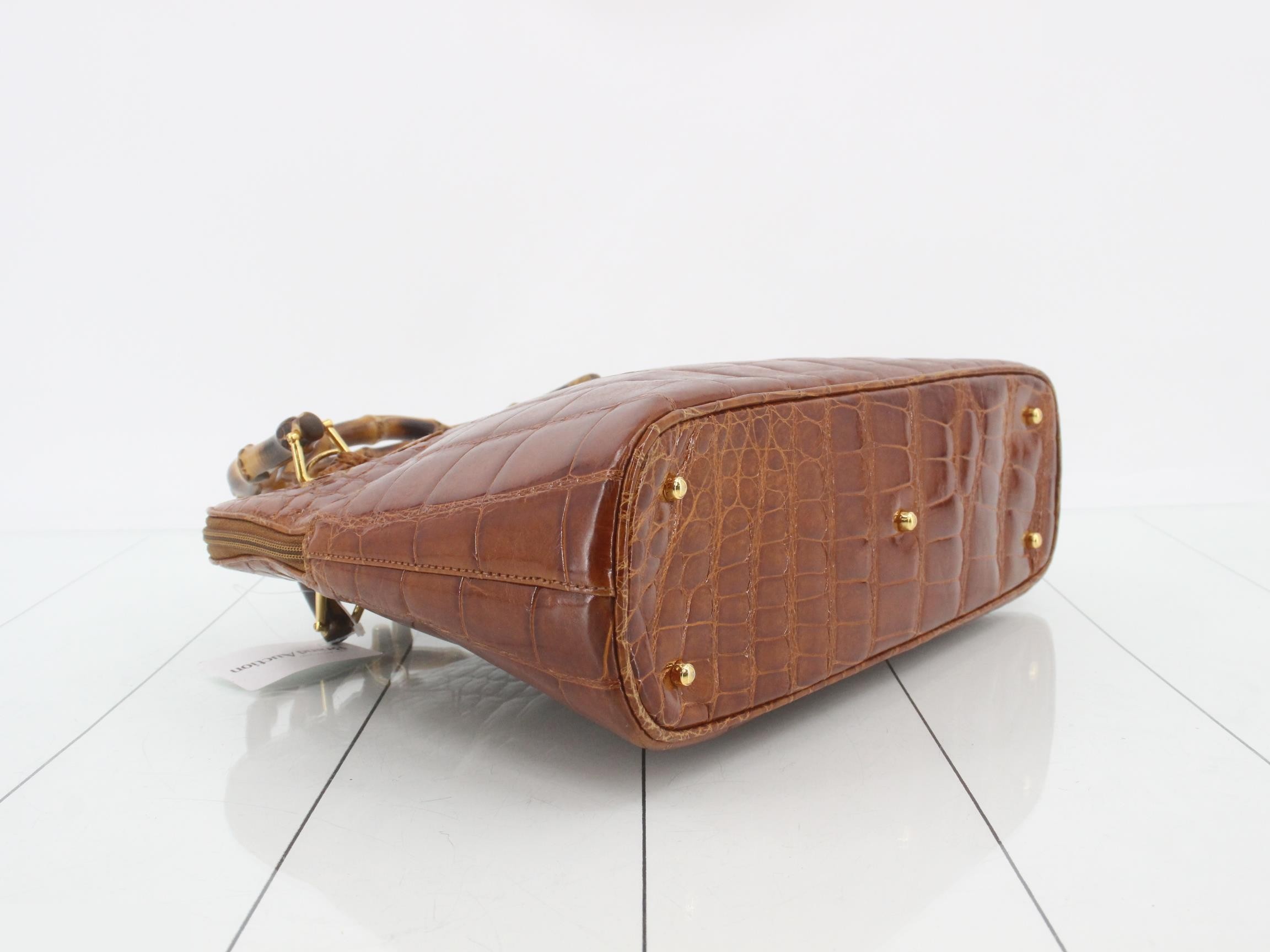 Crocodile Bamboo Handbag — view 5