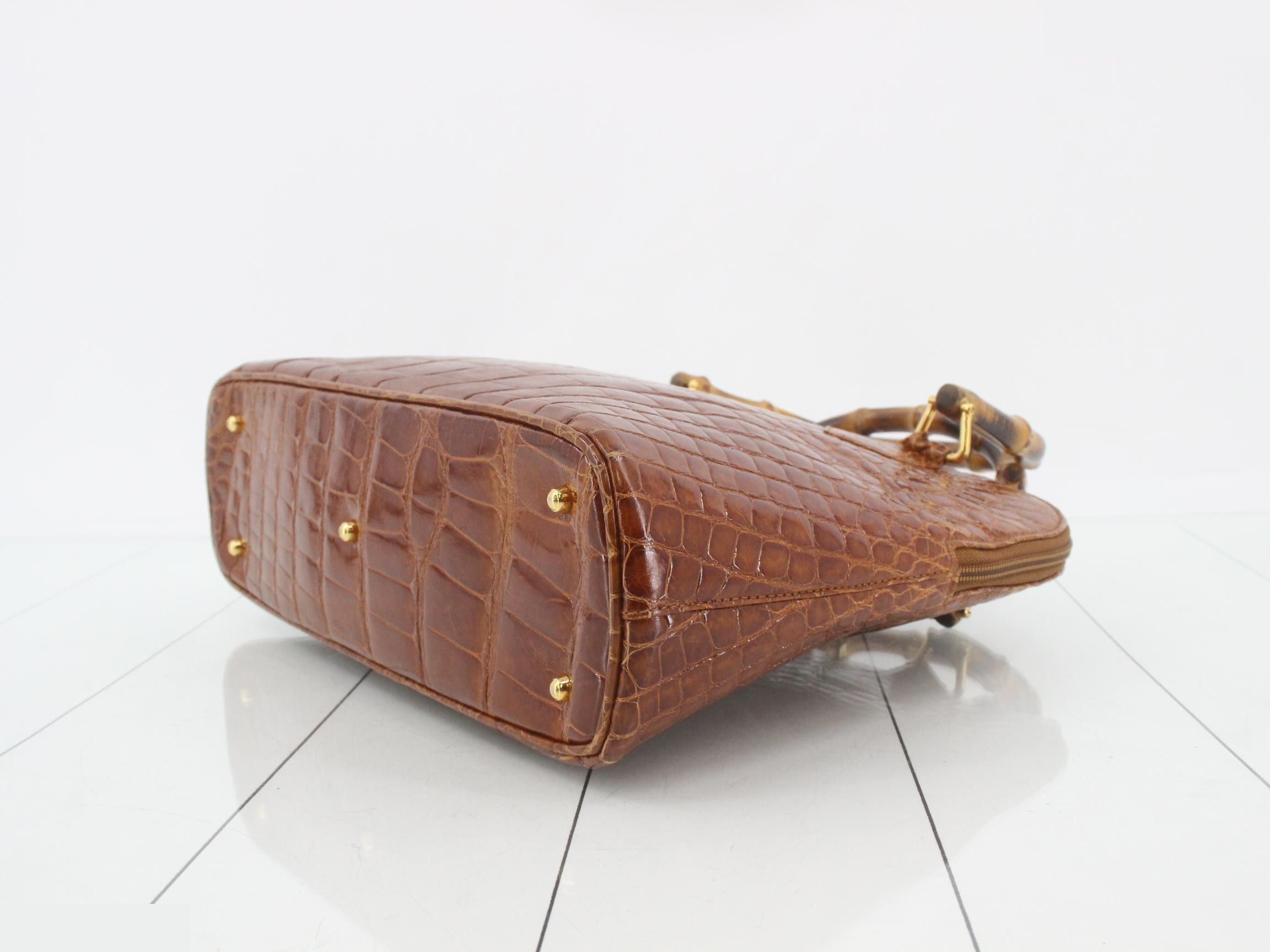 Crocodile Bamboo Handbag — view 6