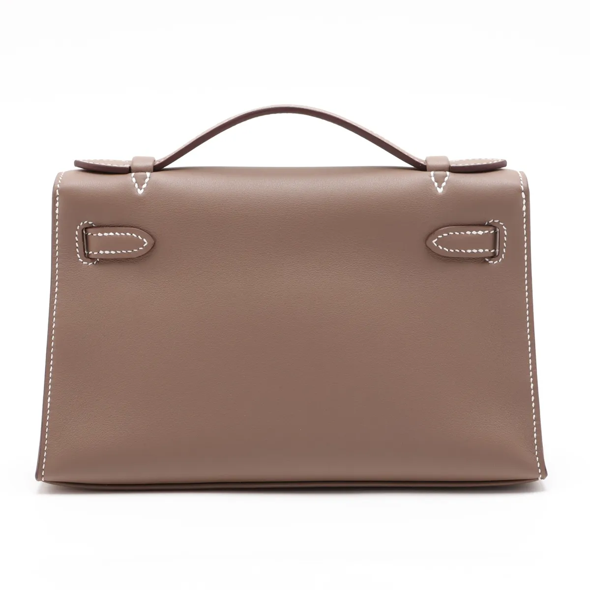 [Individually packaged] Hermes Pochette Kelly Mini, Veau Swift, Etoupe, Silver Hardware, G: 2026 — view 2