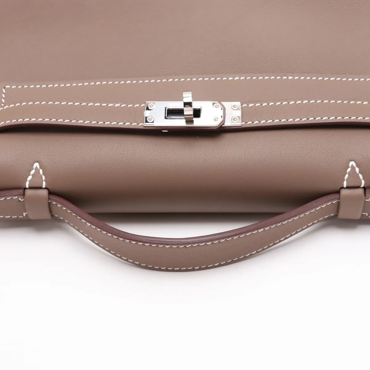 [Individually packaged] Hermes Pochette Kelly Mini, Veau Swift, Etoupe, Silver Hardware, G: 2026 — view 5