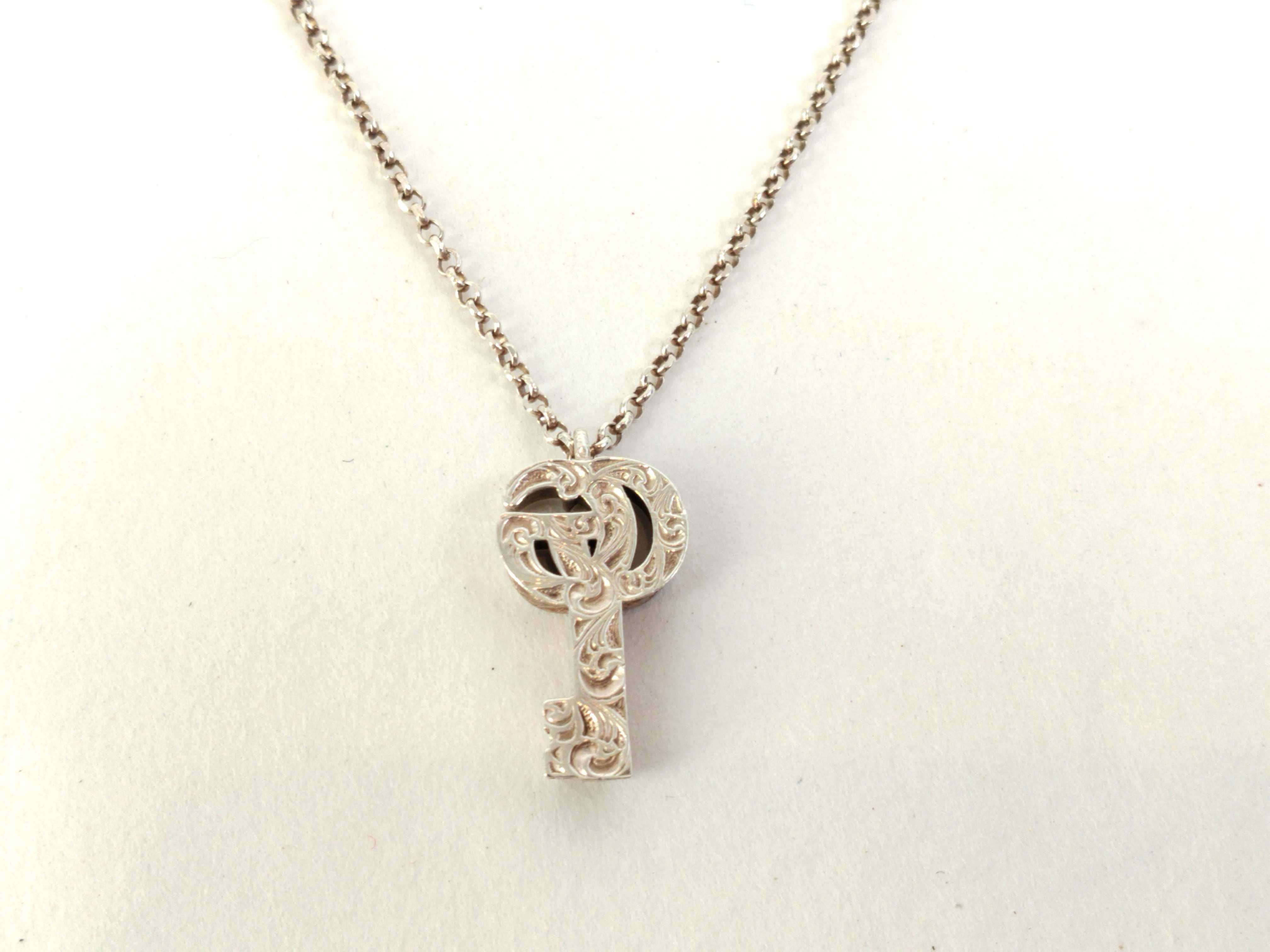 Double G Key Necklace, SV925 Necklace — view 2