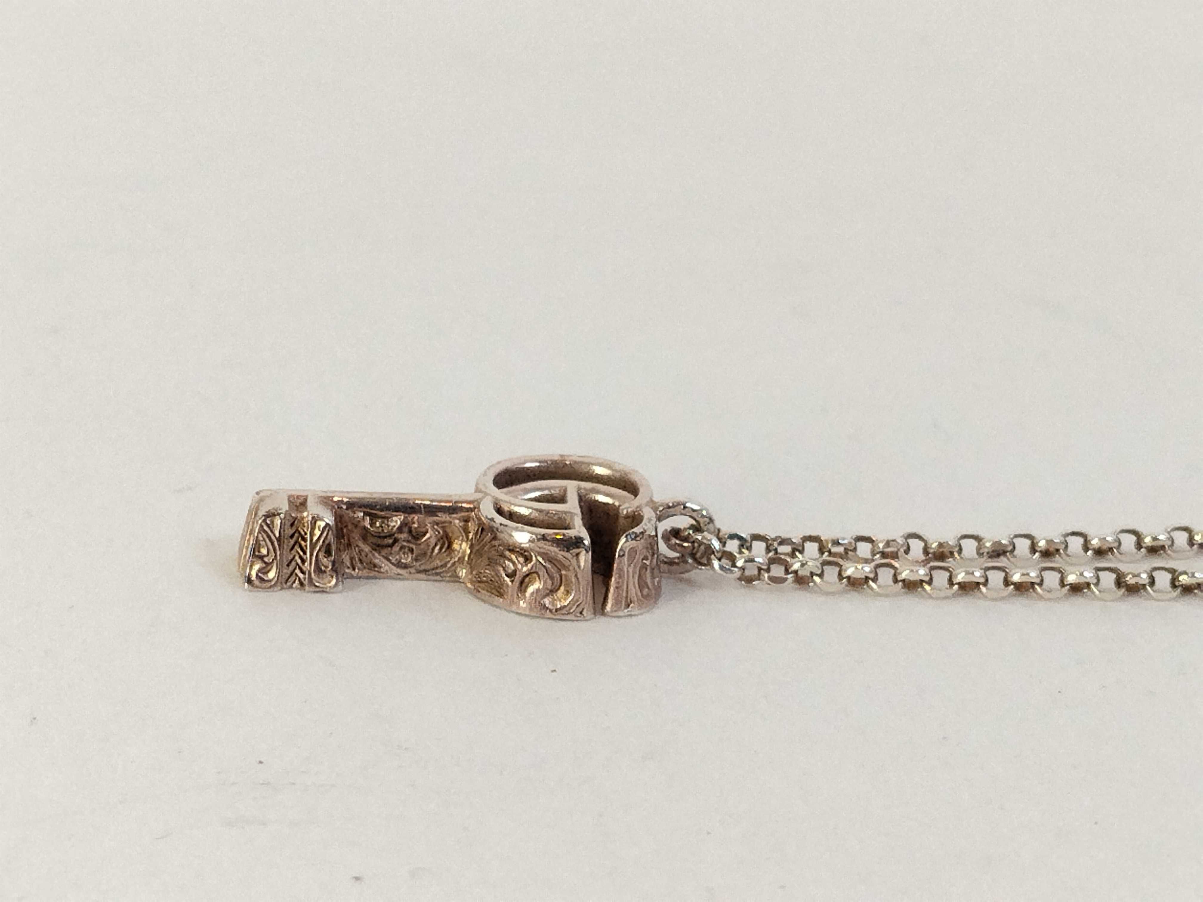 Double G Key Necklace, SV925 Necklace — view 5