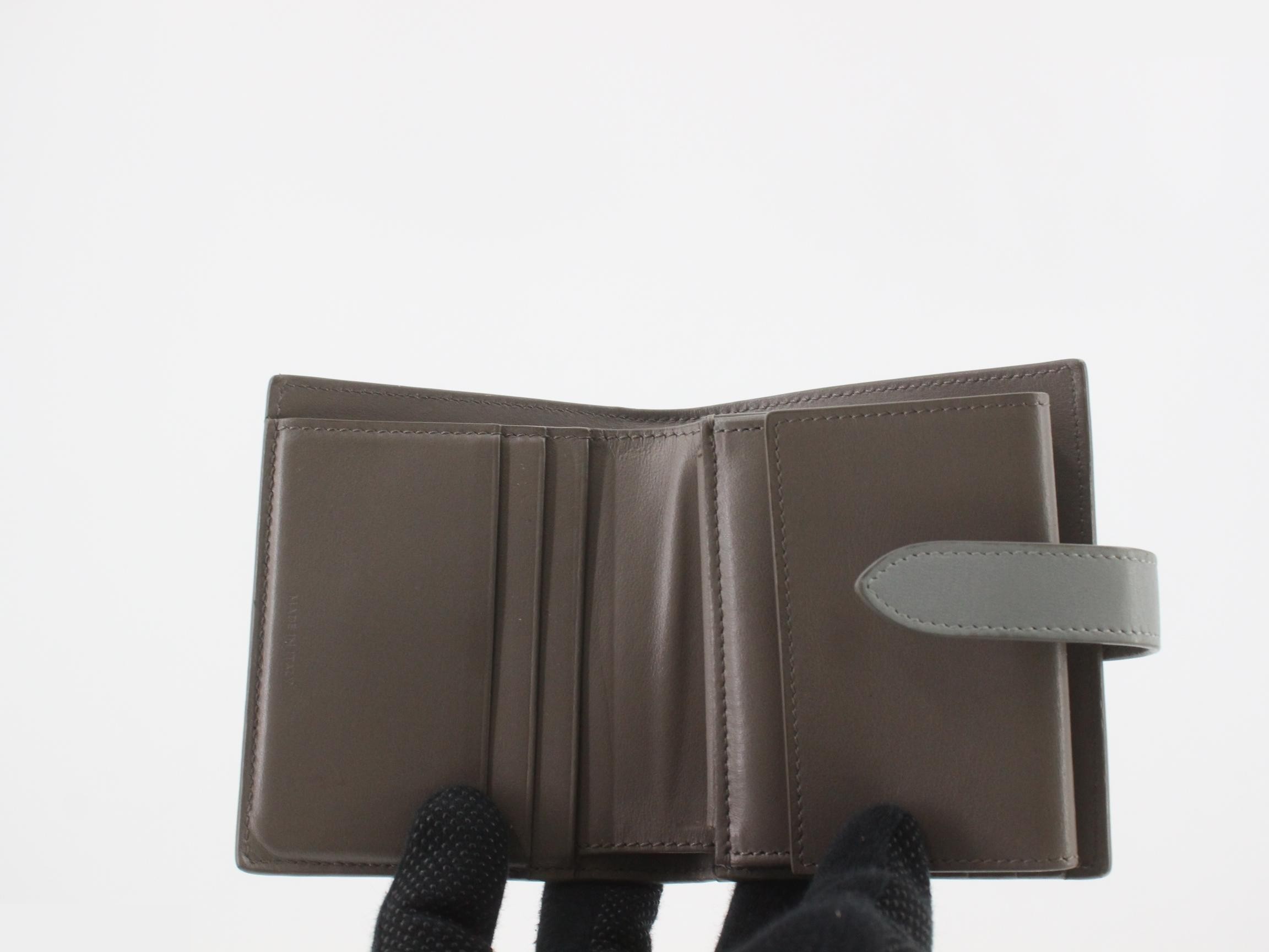 trifold wallet, light blue, leather — view 4