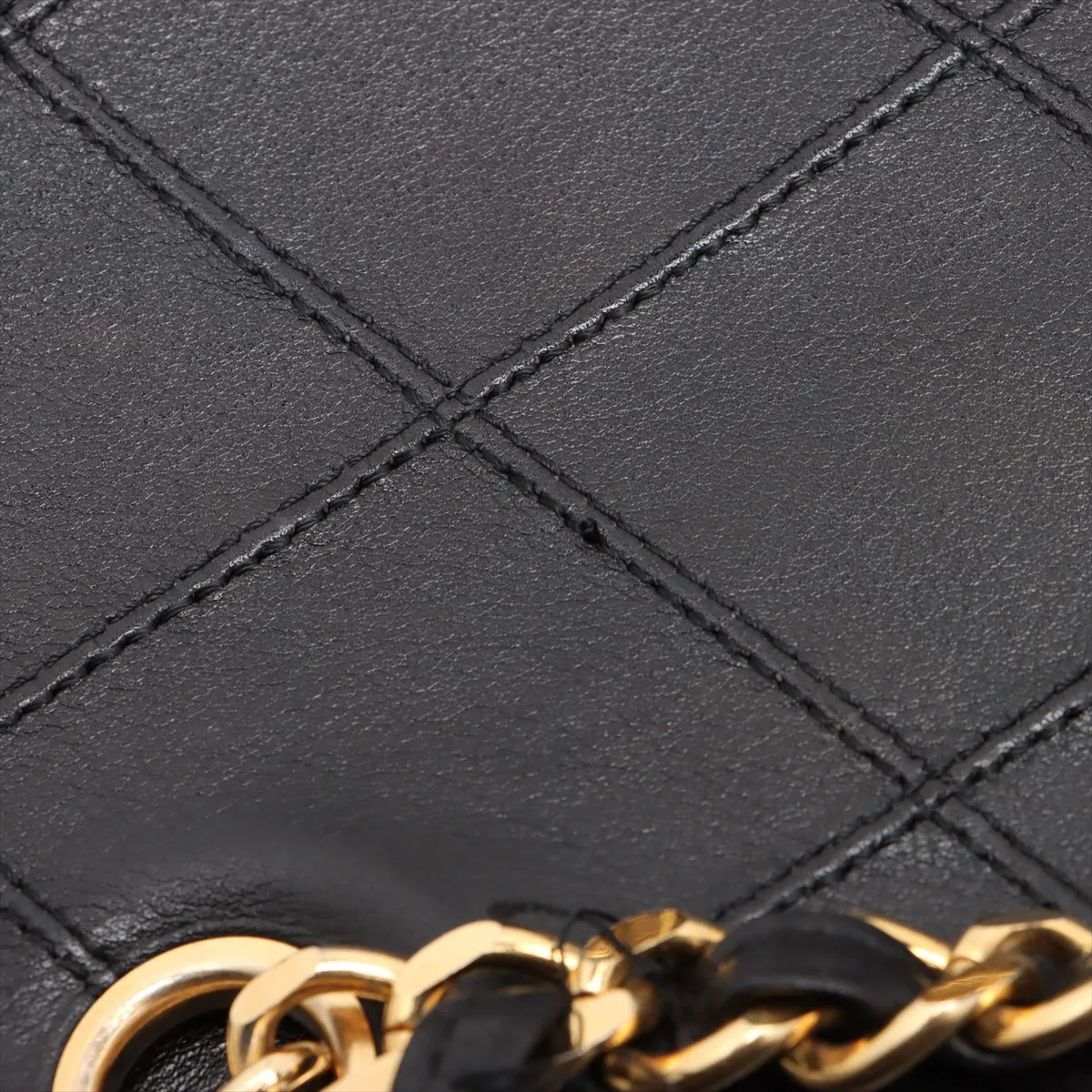[Individually wrapped] Chanel Supermodel Leather Chain Tote Bag Bicolore Black Gold Hardware — view 15