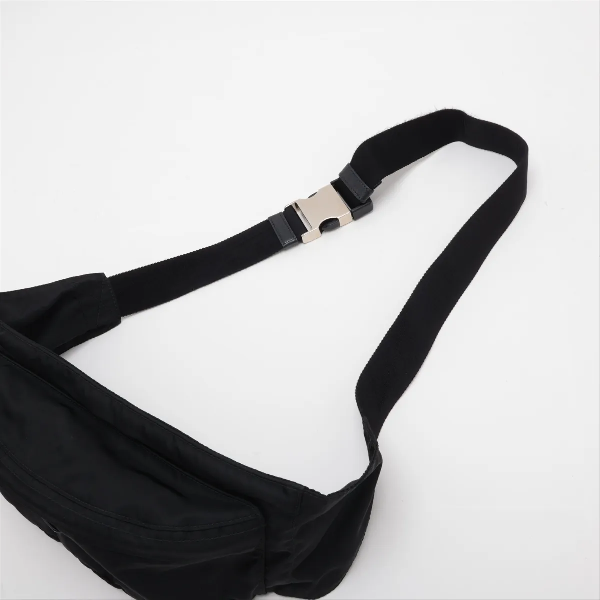 Tessuto Nylon x Leather Body Bag, Black — view 5
