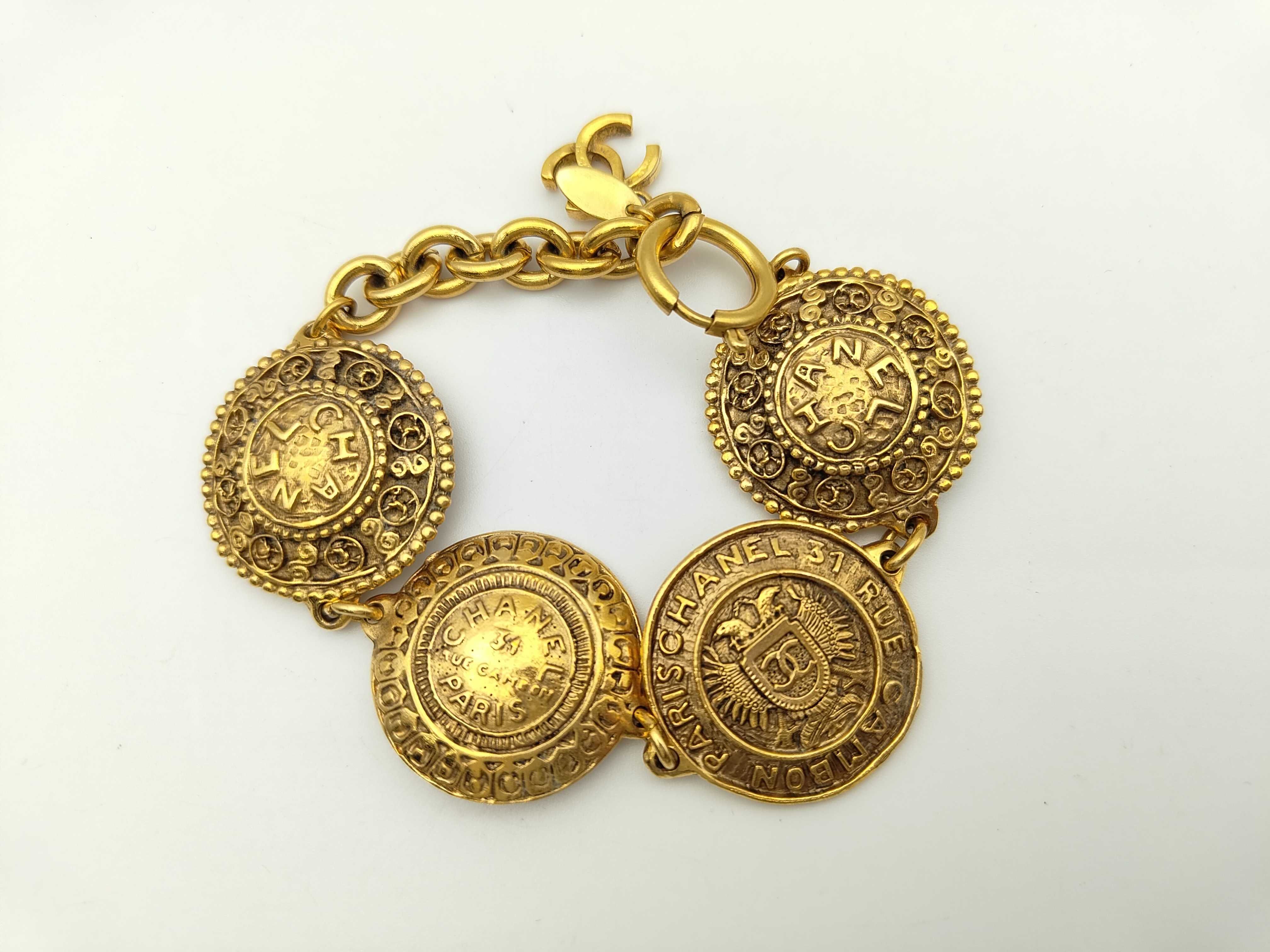 Logo/Carbon Gold Bracelet Vintage Bracelet/Bangle