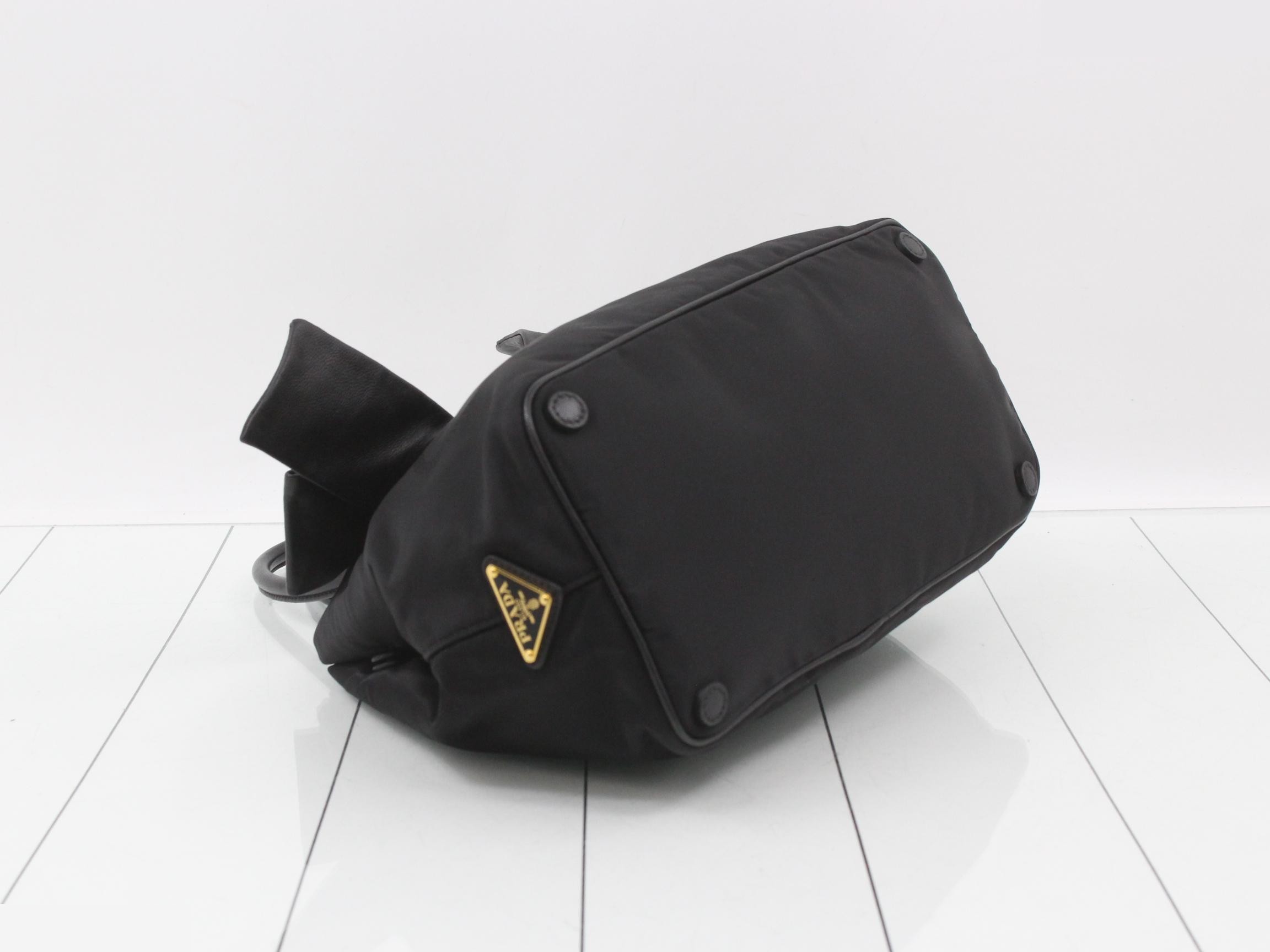 2-way Ribbon Leather x Nylon Shoulder Bag — view 5