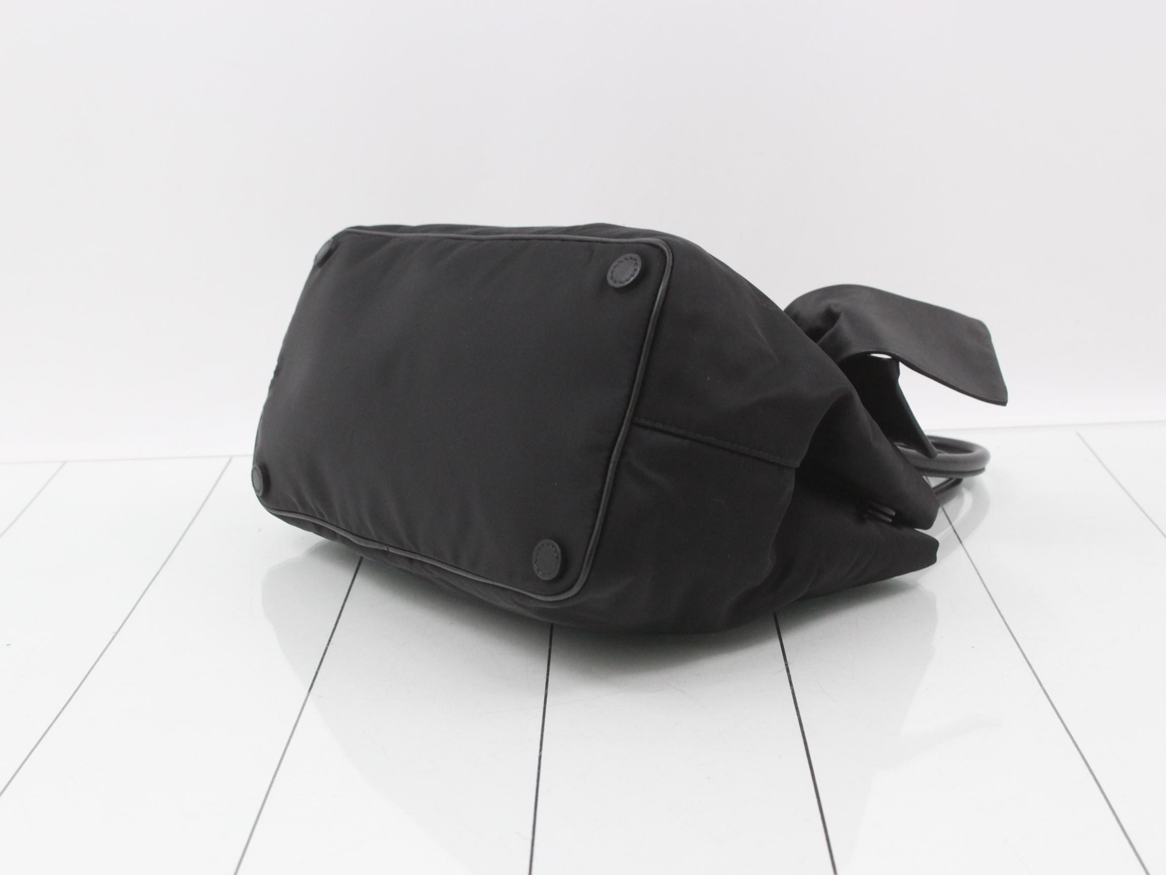 2-way Ribbon Leather x Nylon Shoulder Bag — view 6