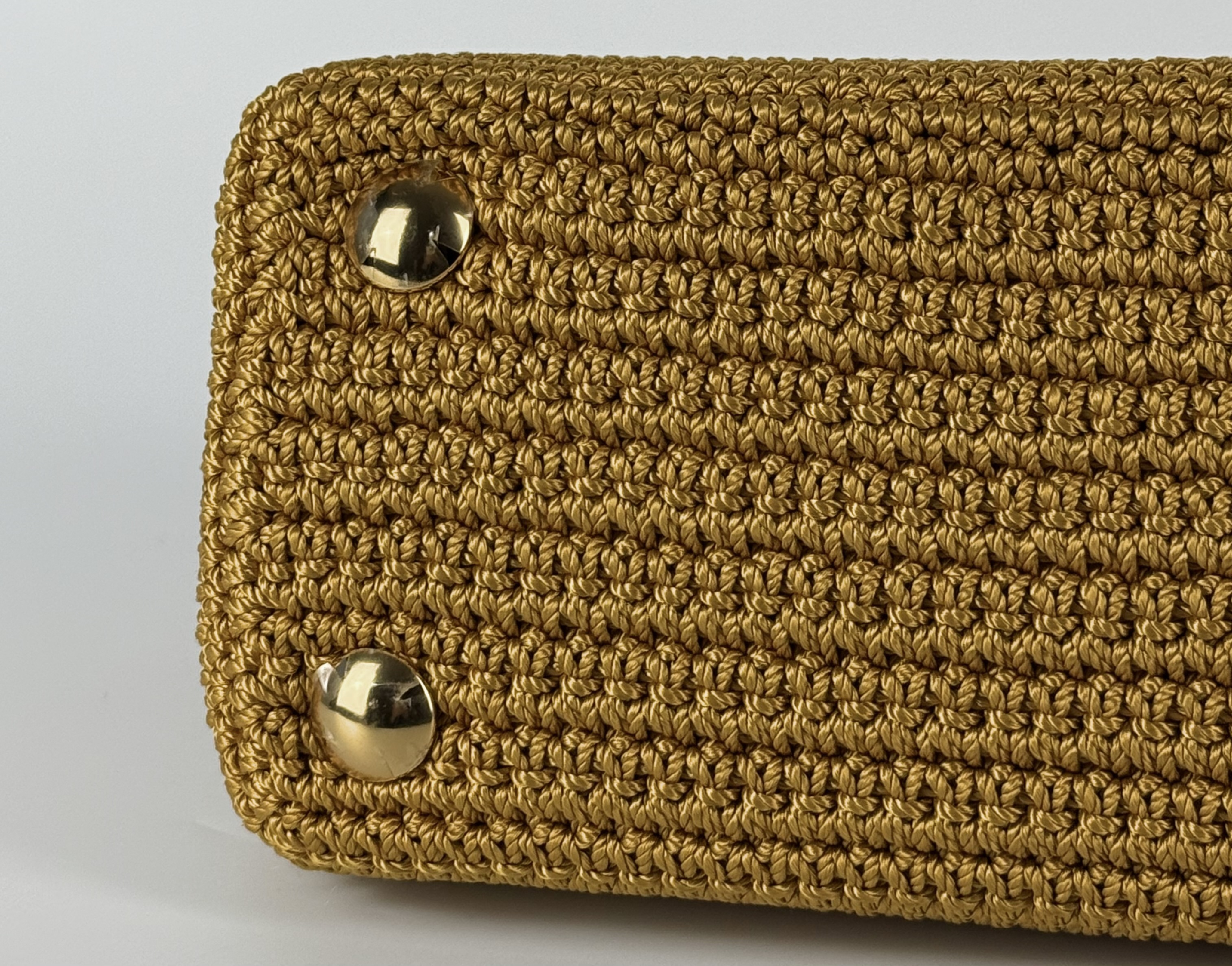 Peekaboo Mini Raffia x Leather White 2-Way Shoulder Bag with Gold Hardware (with protective film) — view 4