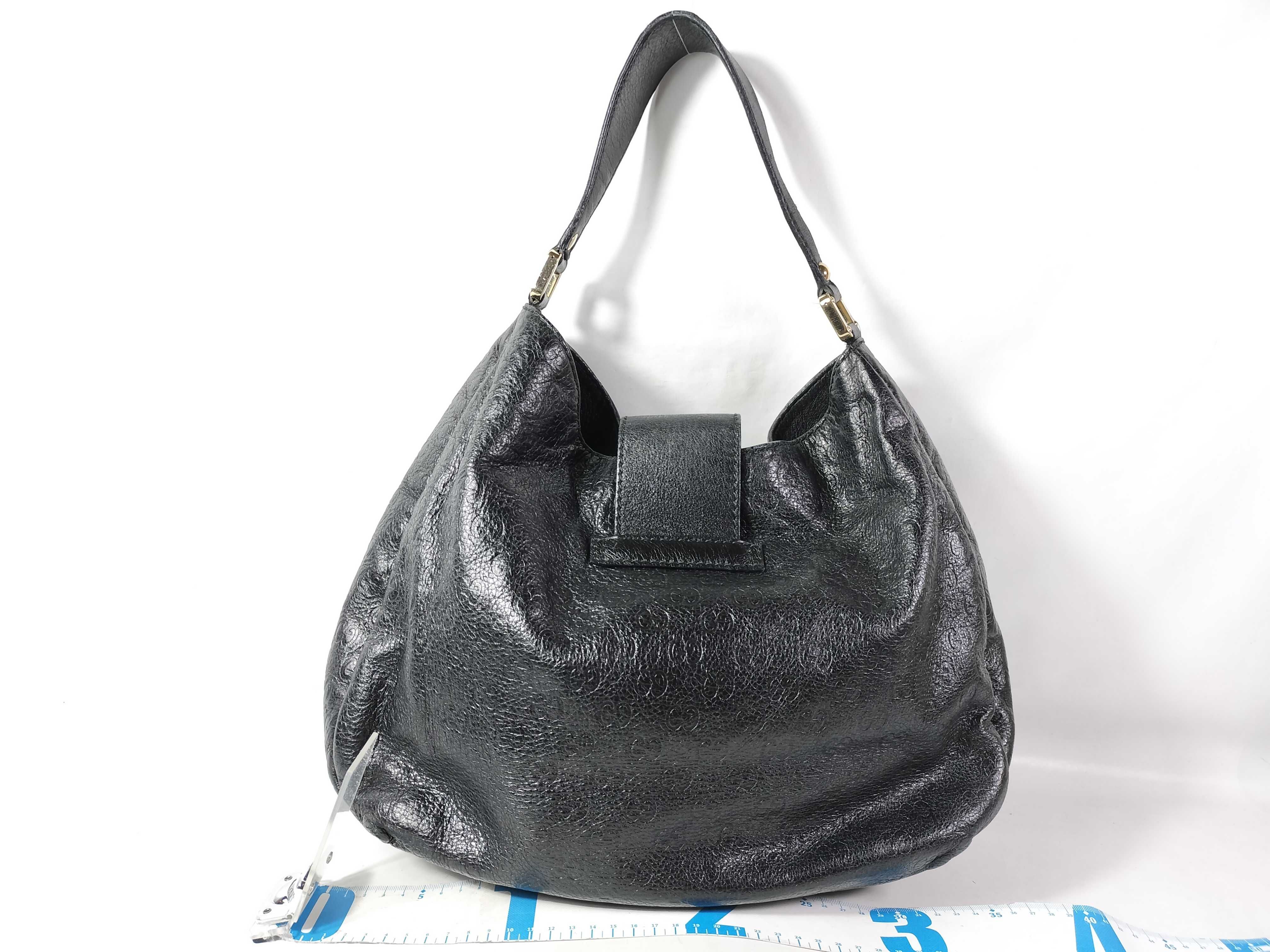 Guccissima One-Shoulder Bag, Guccissima Leather, Black, GG Pattern Shoulder Bag — view 2