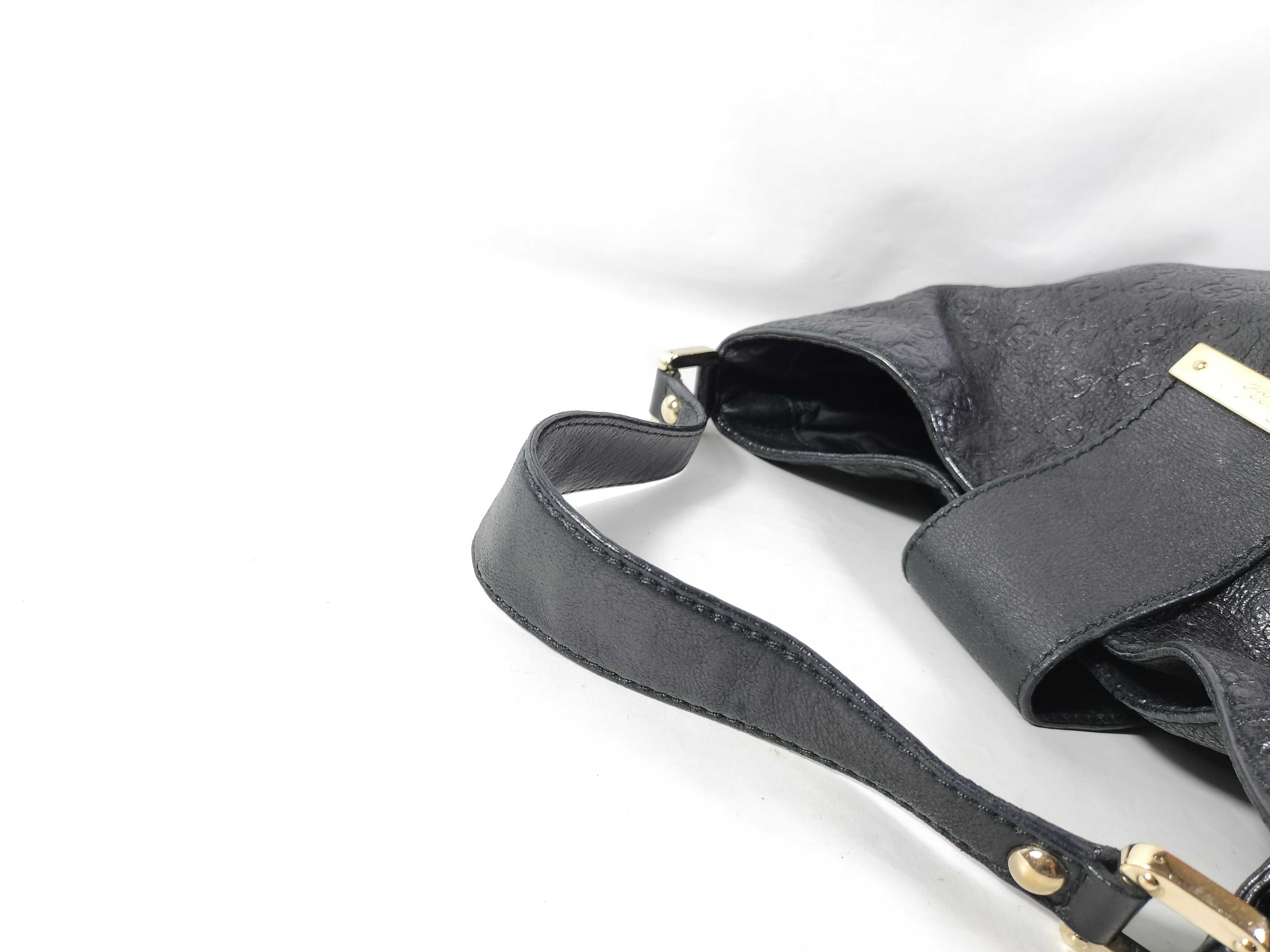 Guccissima One-Shoulder Bag, Guccissima Leather, Black, GG Pattern Shoulder Bag — view 3