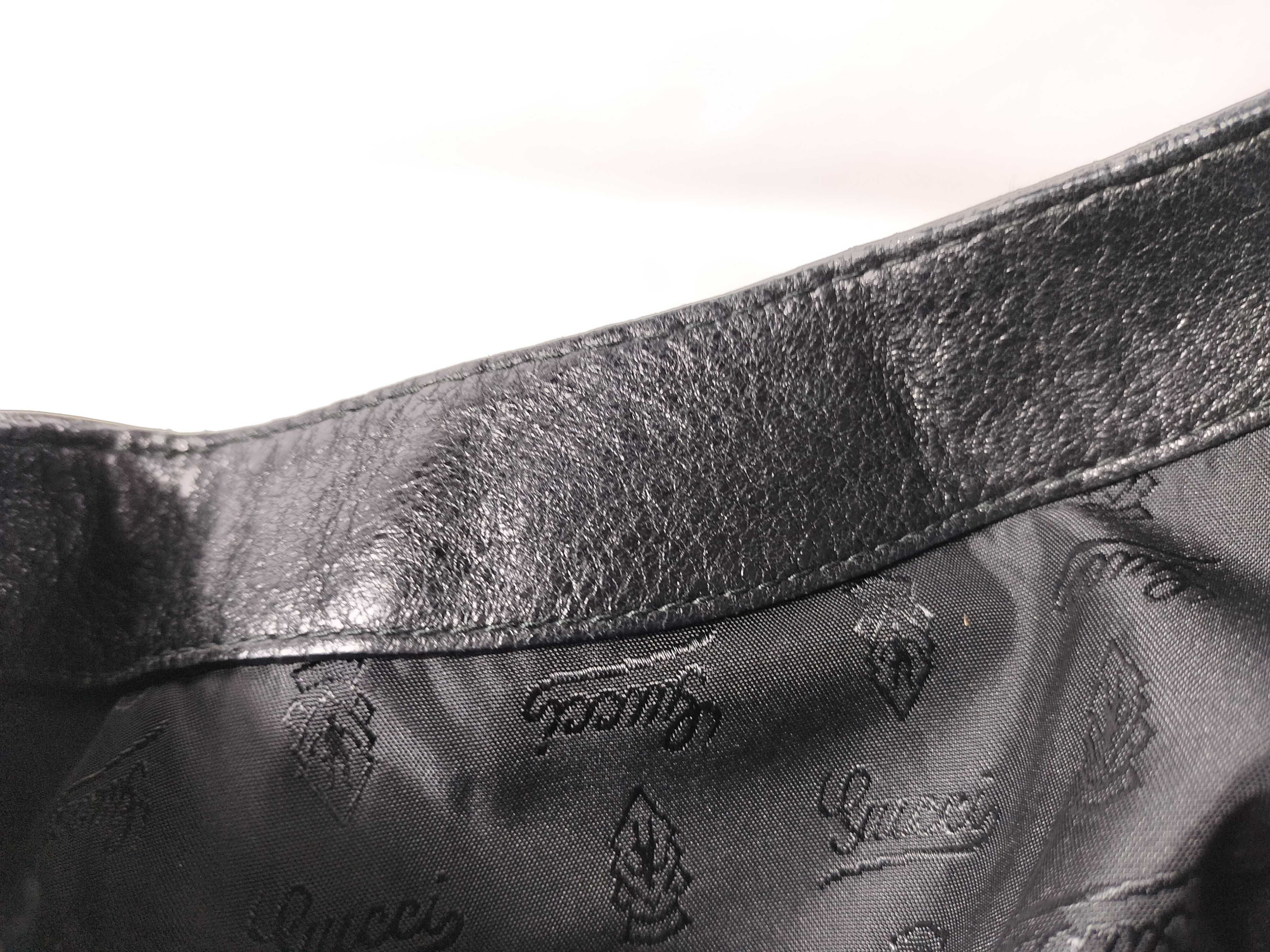 Guccissima One-Shoulder Bag, Guccissima Leather, Black, GG Pattern Shoulder Bag — view 10