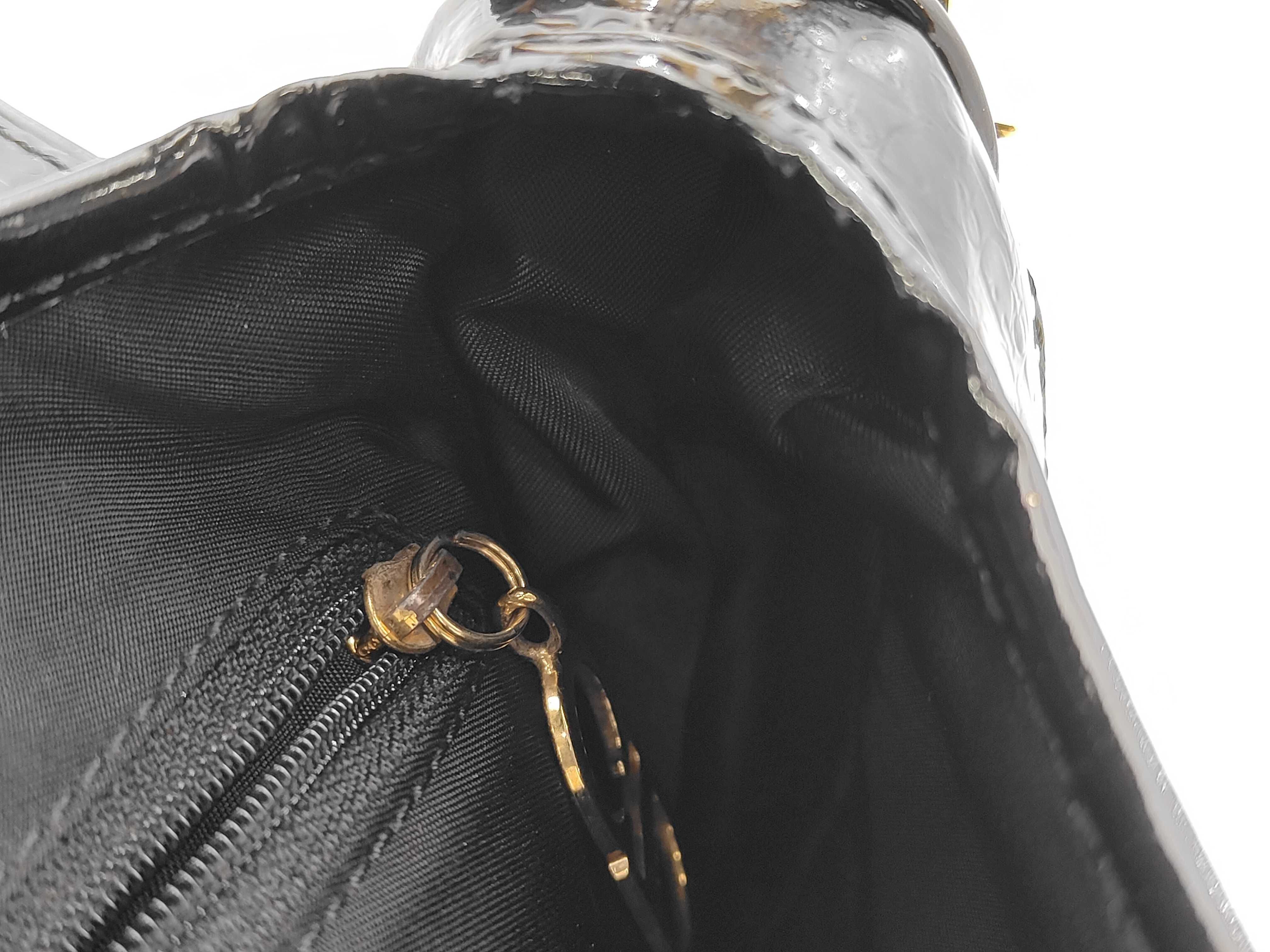 Saddle Bag Enamel Black Shoulder Bag — view 13