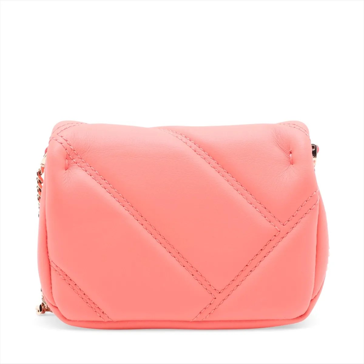 Serpenti Cabochon Leather Chain Shoulder Bag, Orange — view 2