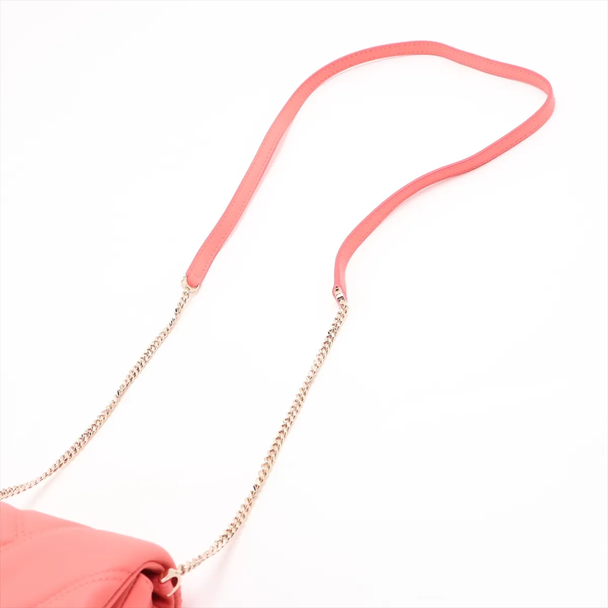 Serpenti Cabochon Leather Chain Shoulder Bag, Orange — view 5
