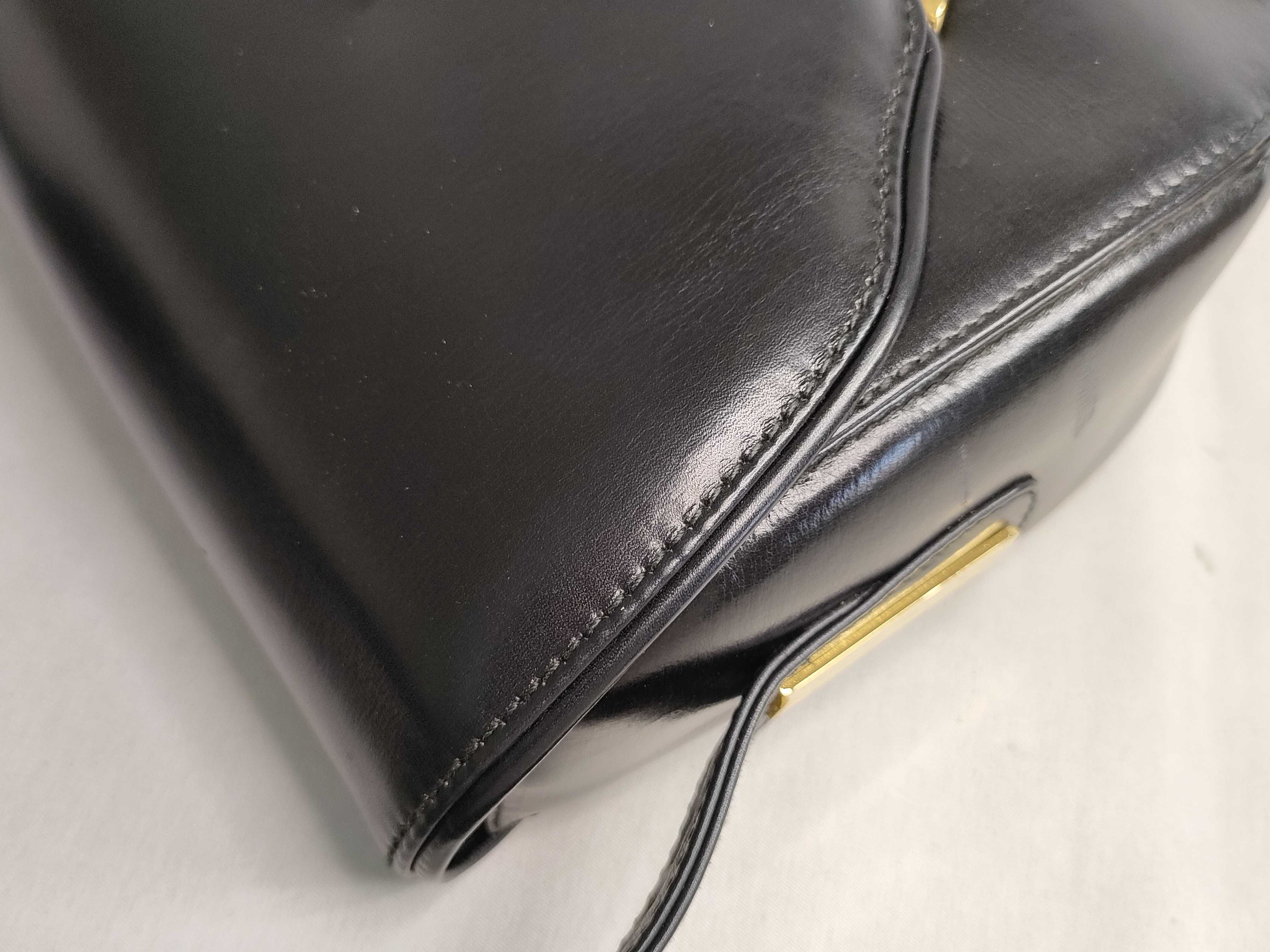 All-Leather Shoulder Bag, Black — view 14