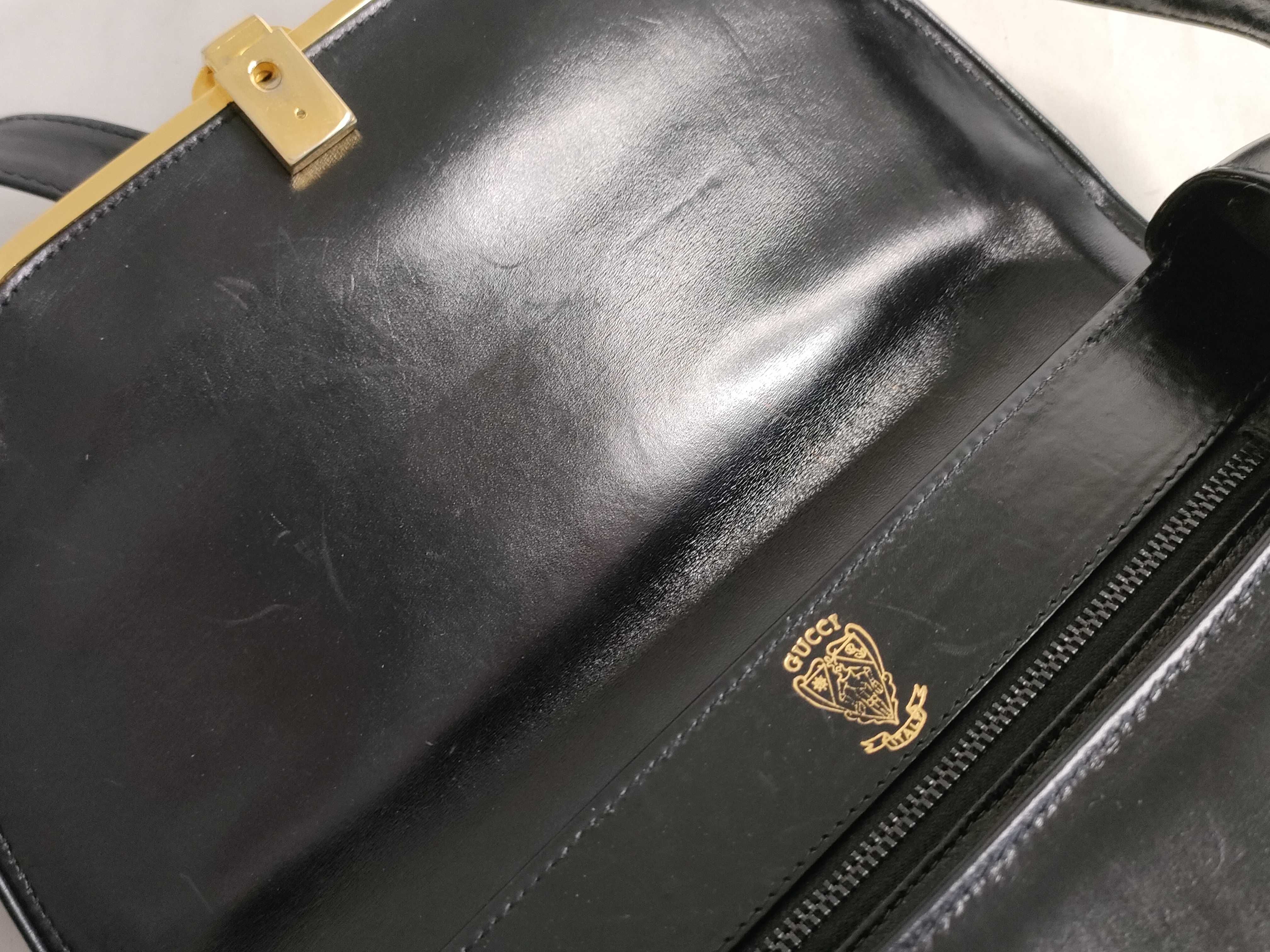 All-Leather Shoulder Bag, Black — view 8