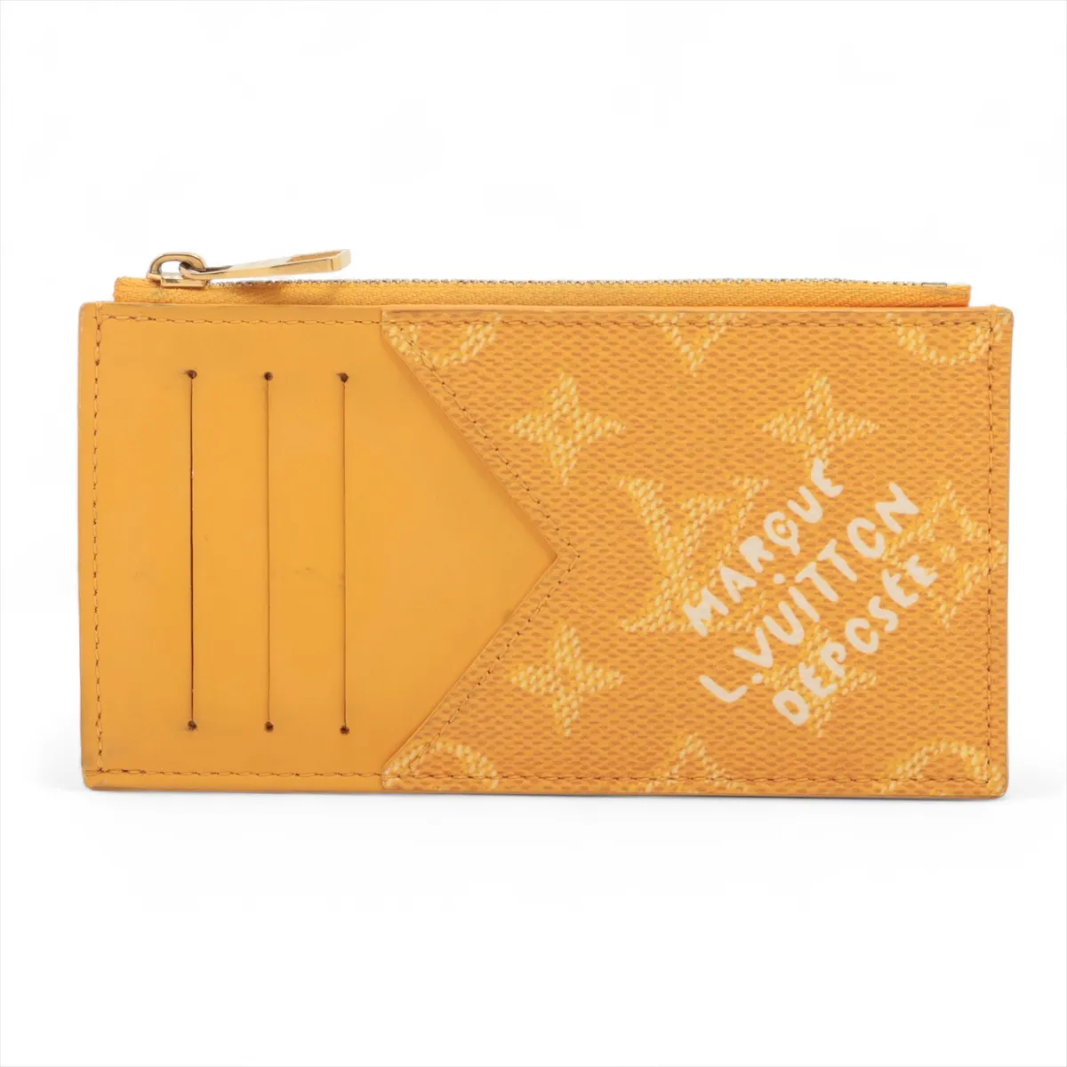 Monogram Heritage Coin Card Holder M12660 Yellow Fragment Case with RFID Reception