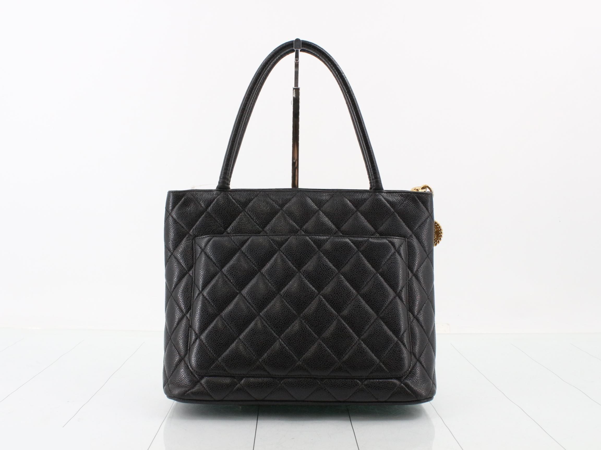 Matelassé Caviar Skin Reissue Tote, Black, Series 6 — view 2