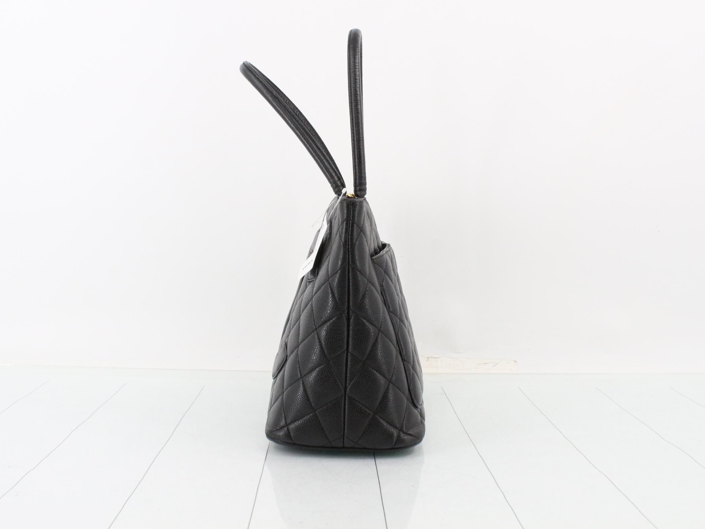 Matelassé Caviar Skin Reissue Tote, Black, Series 6 — view 3