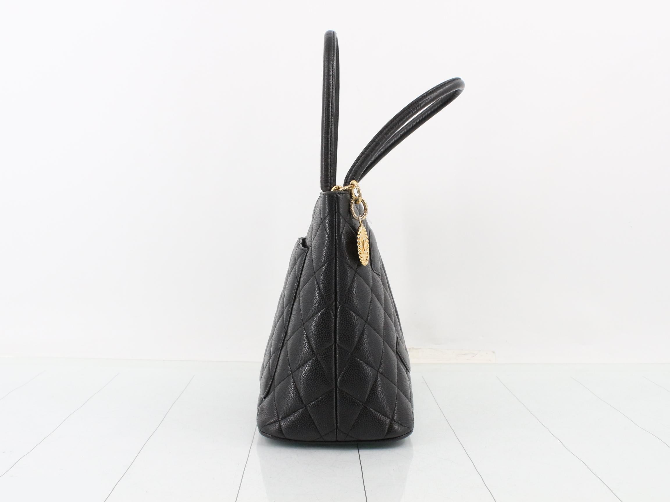 Matelassé Caviar Skin Reissue Tote, Black, Series 6 — view 4