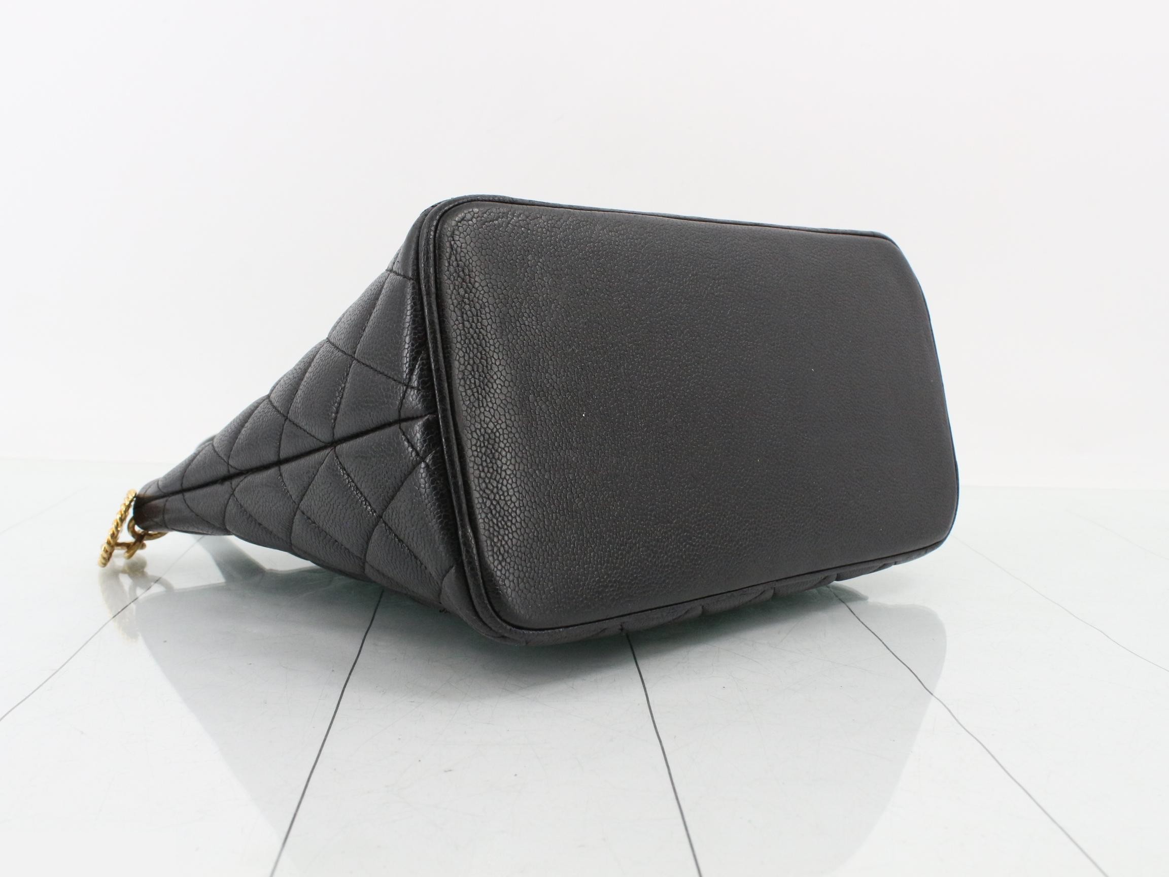 Matelassé Caviar Skin Reissue Tote, Black, Series 6 — view 5