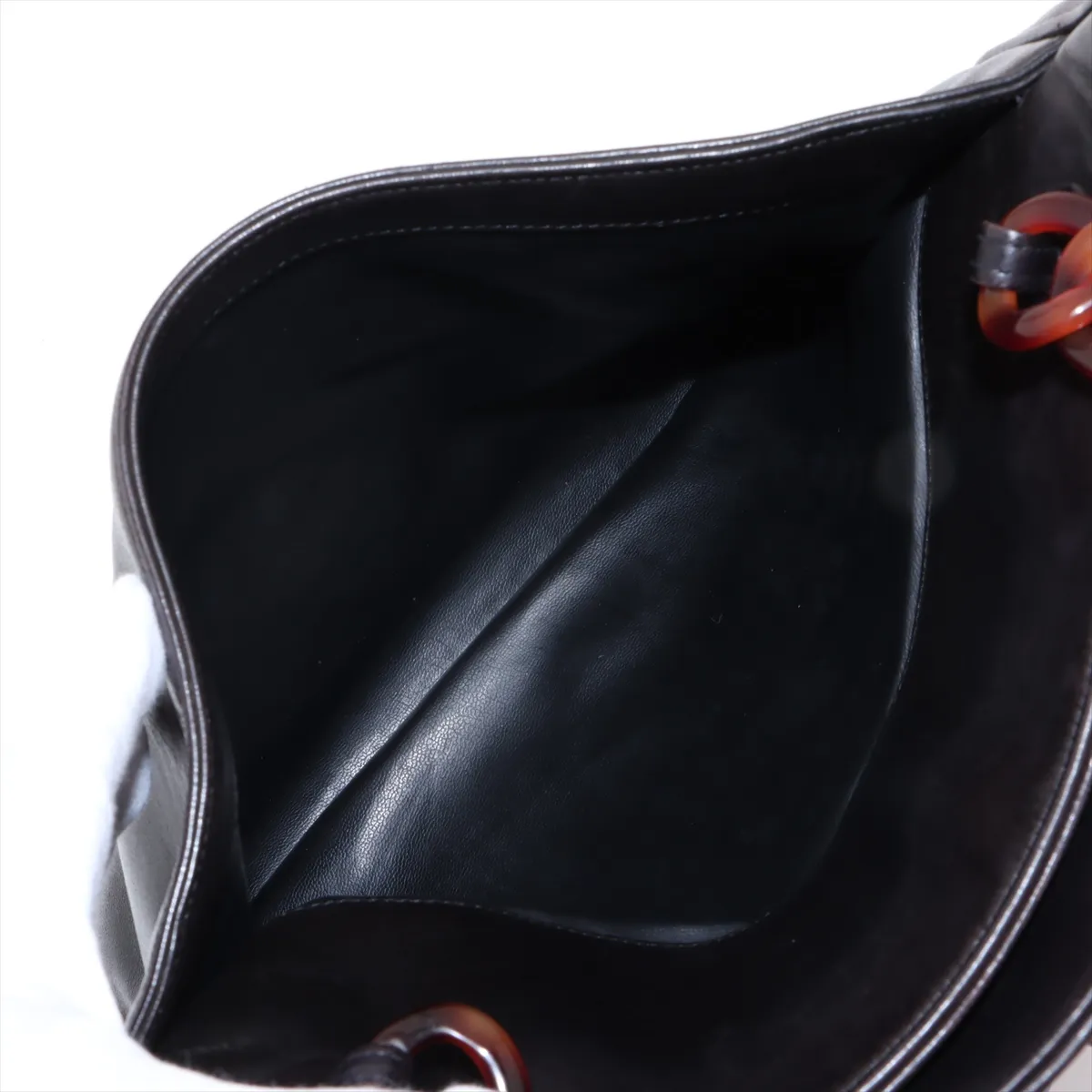 Cocomark Lambskin Chain Shoulder Bag Brown 3132345 No. 3 — view 9